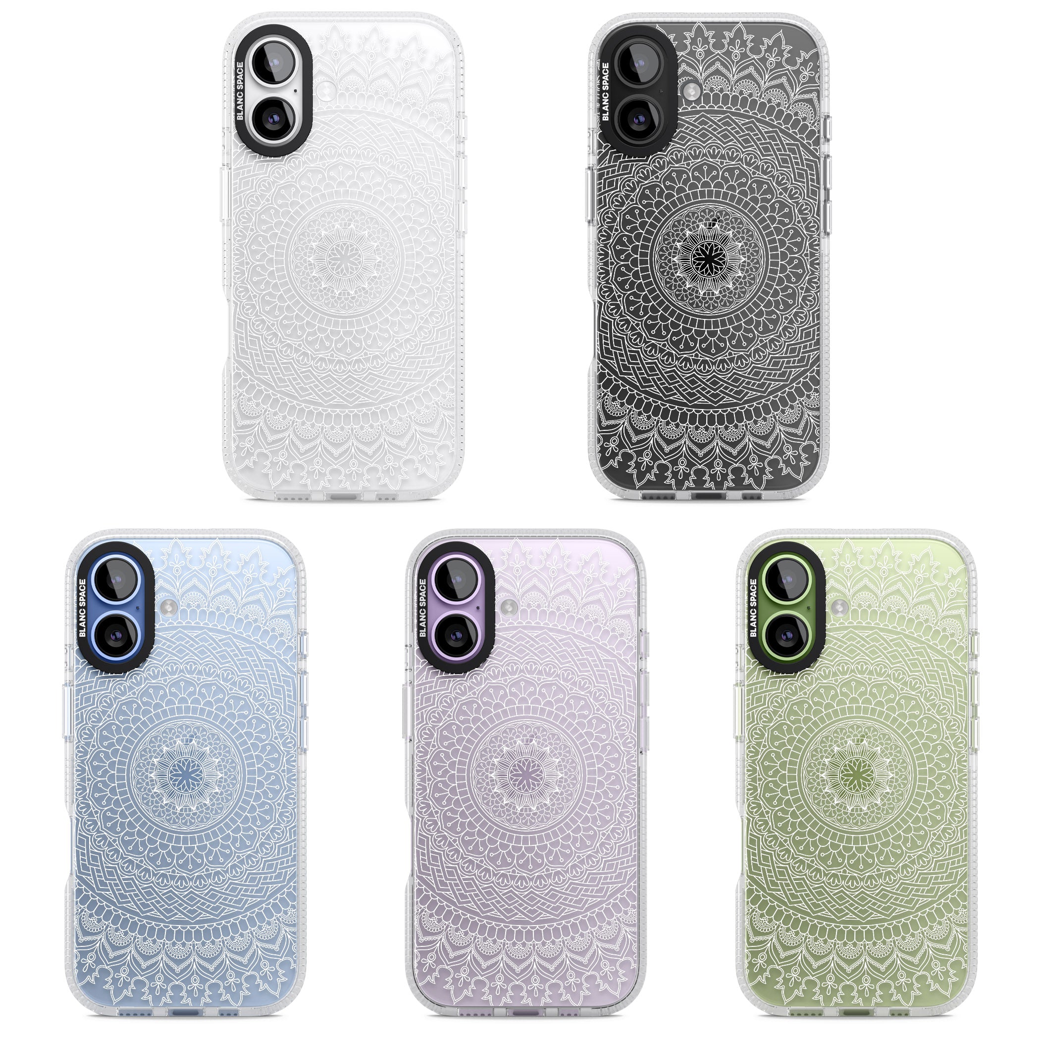 Intricate White Mandala iPhone 17 Impact Air Clear Phone Case APT Impact Protection