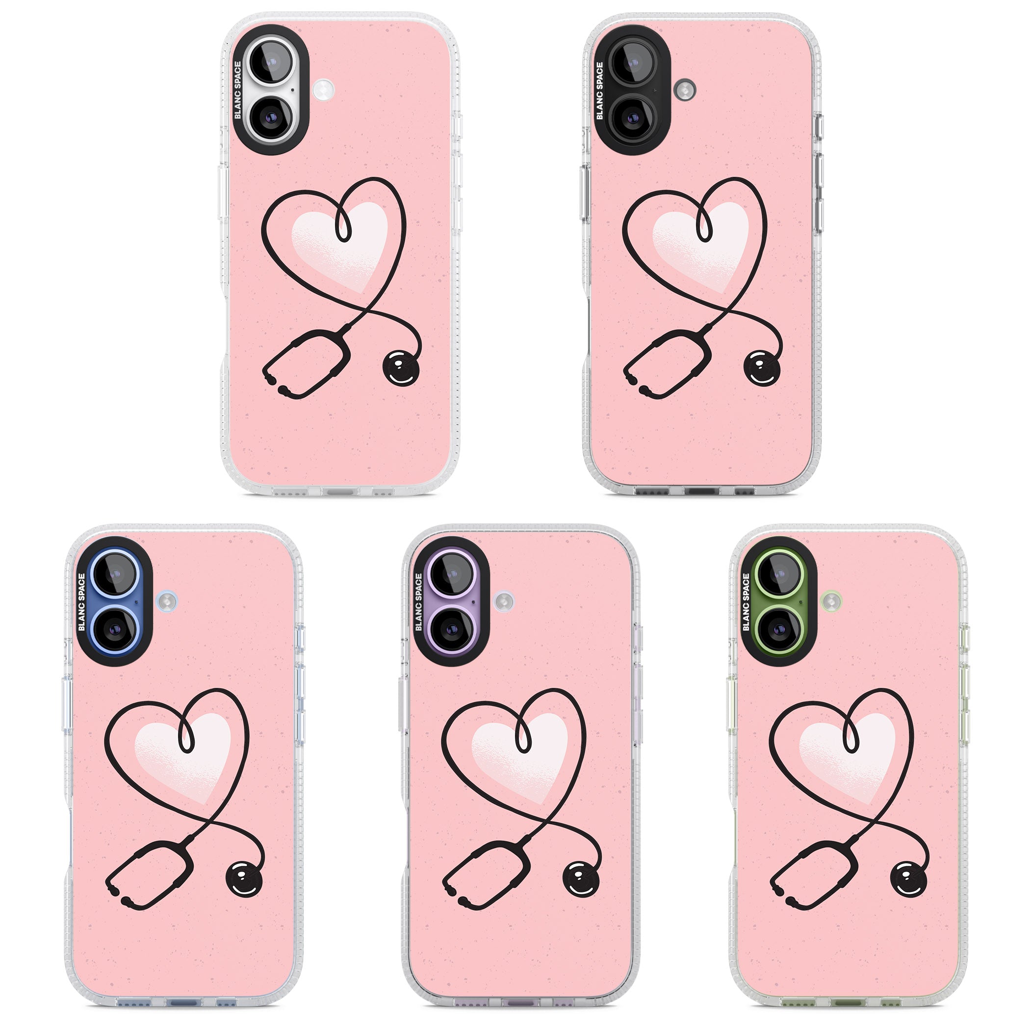 Stethoscope Heart iPhone 17 Impact Air Clear Phone Case APT Impact Protection