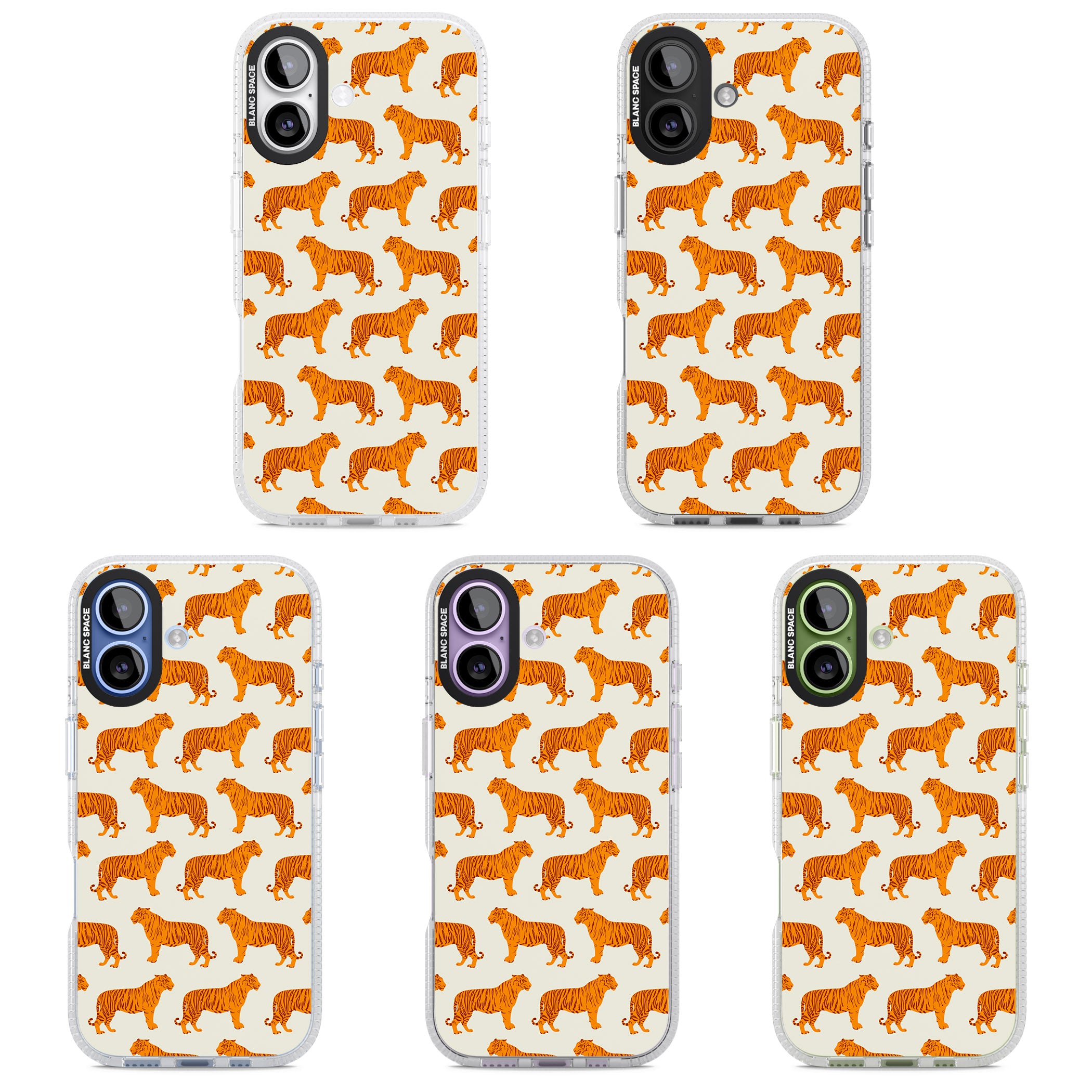 Trendy Tiger Patterns Tigers On Khaki iPhone 17 Impact Air Clear Phone Case APT Impact Protection