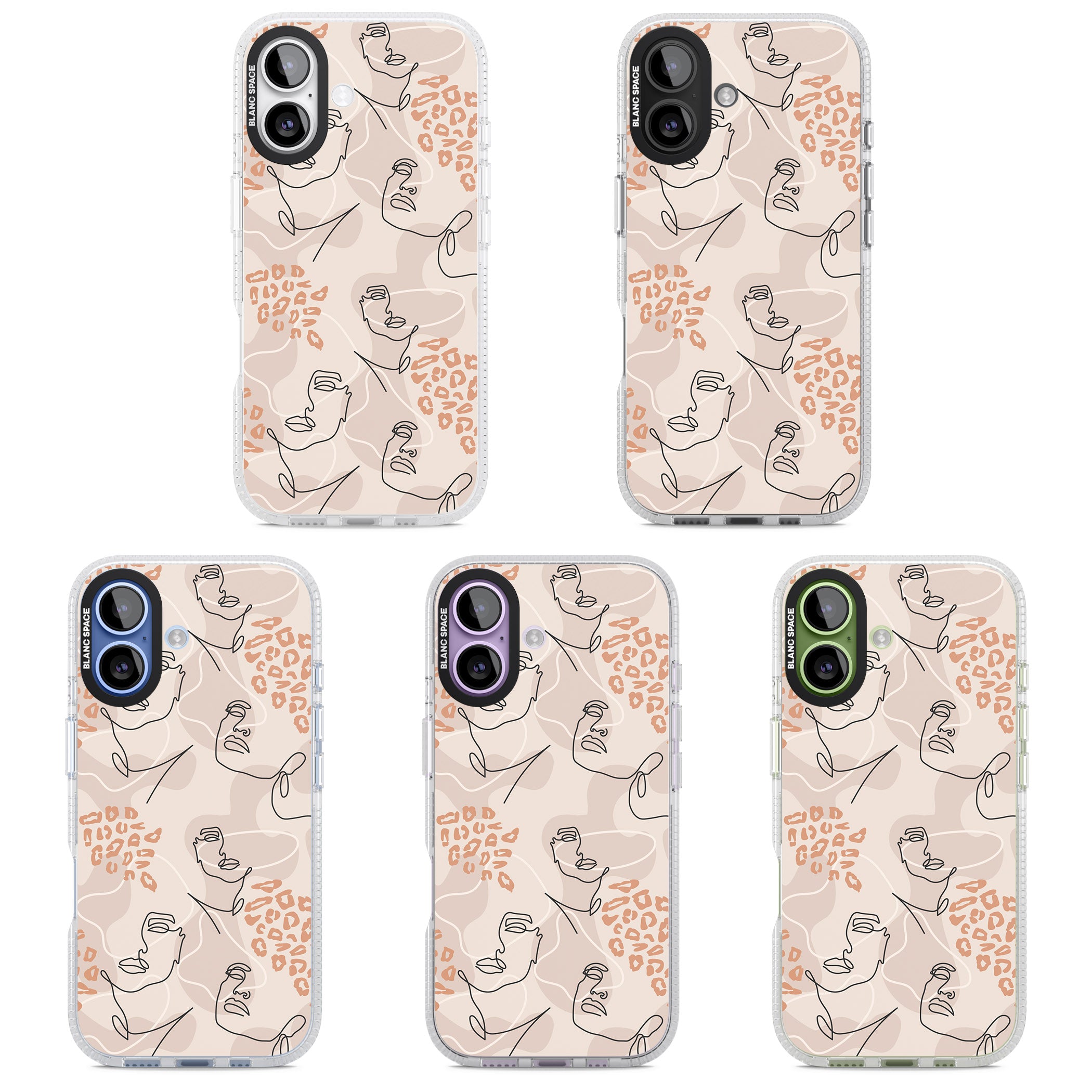 Abstract Faces Leopard iPhone 17 Impact Air Clear Phone Case APT Impact Protection