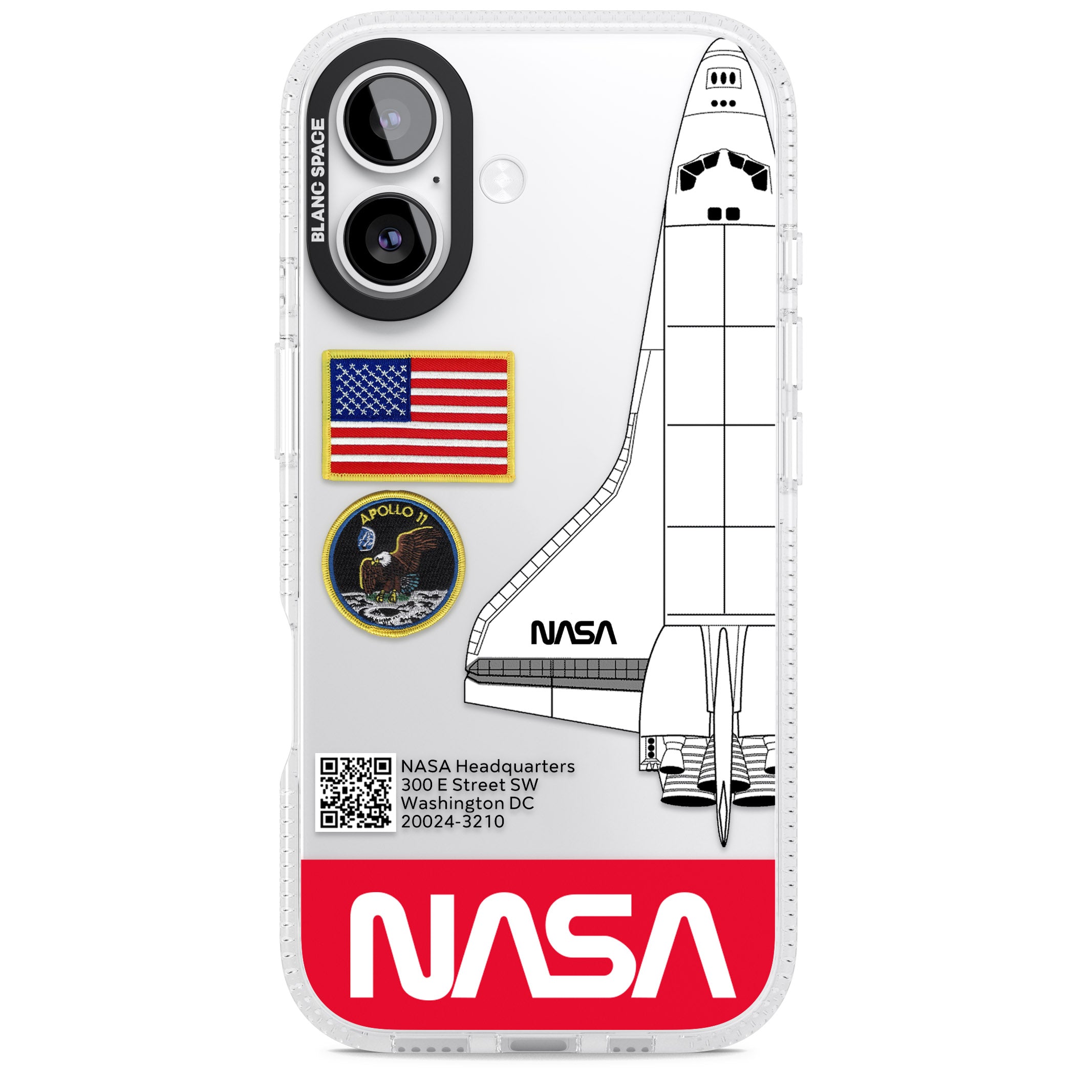Nasa Apollo 11 iPhone 17 Impact Air Clear Phone Case