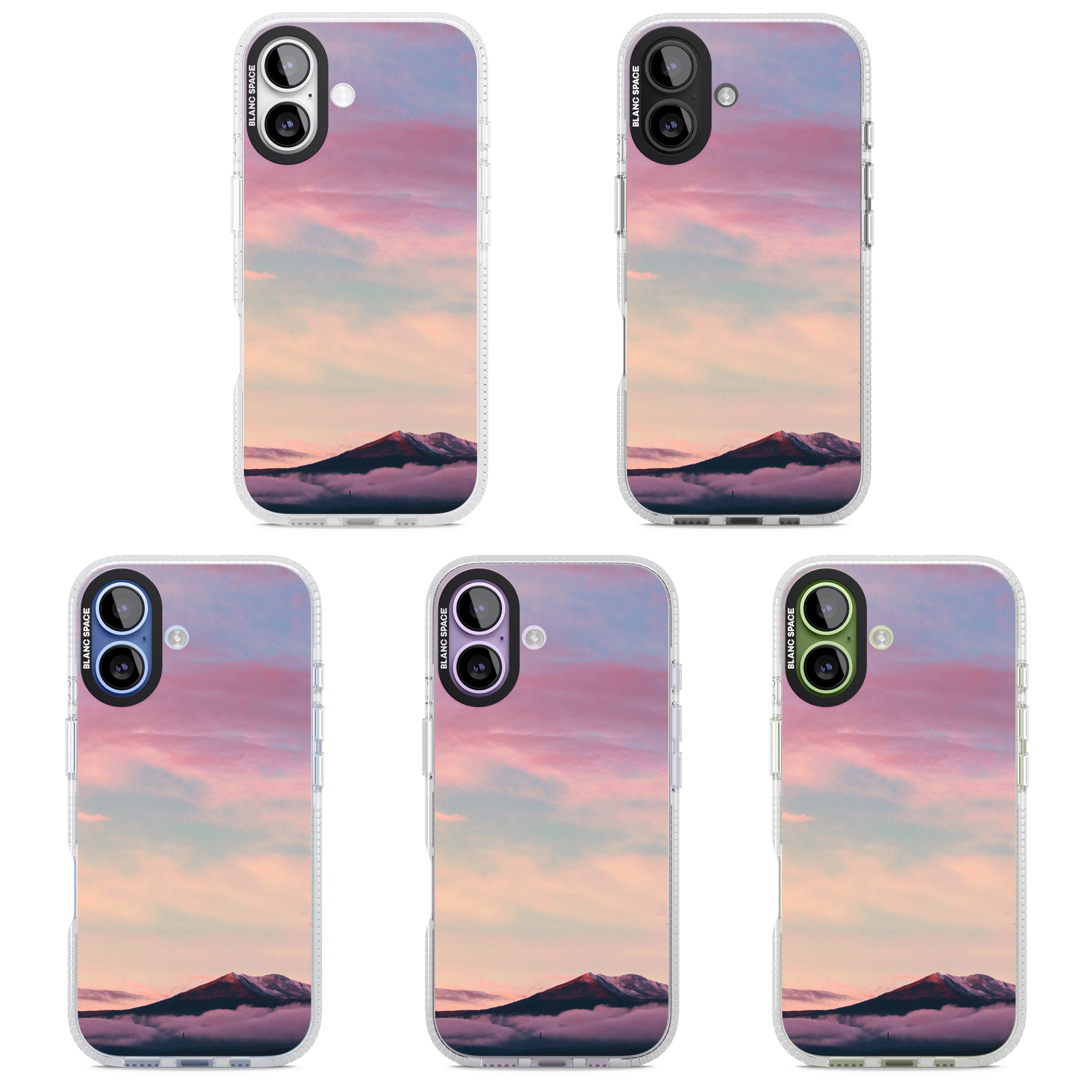 Pastel Mountain Sunset iPhone 17 Impact Air Clear Phone Case APT Impact Protection