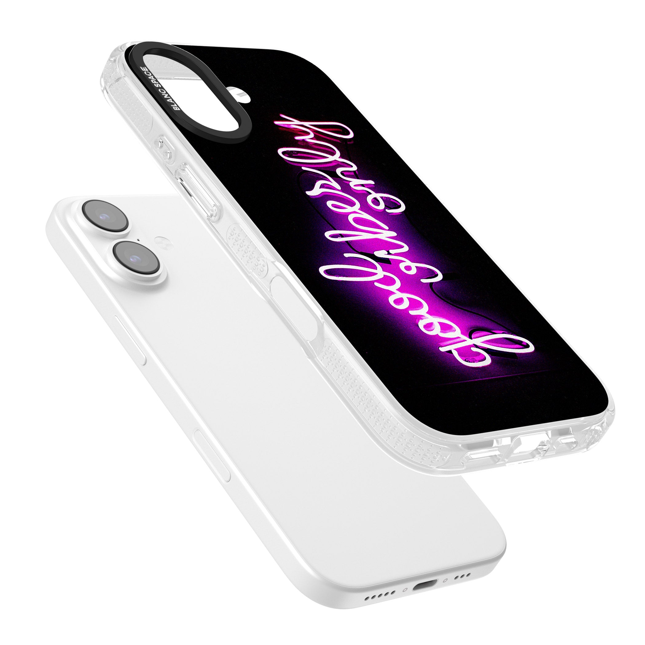 Good Vibes Only Neon Glow iPhone 17 Impact Air Clear Phone Case Colours