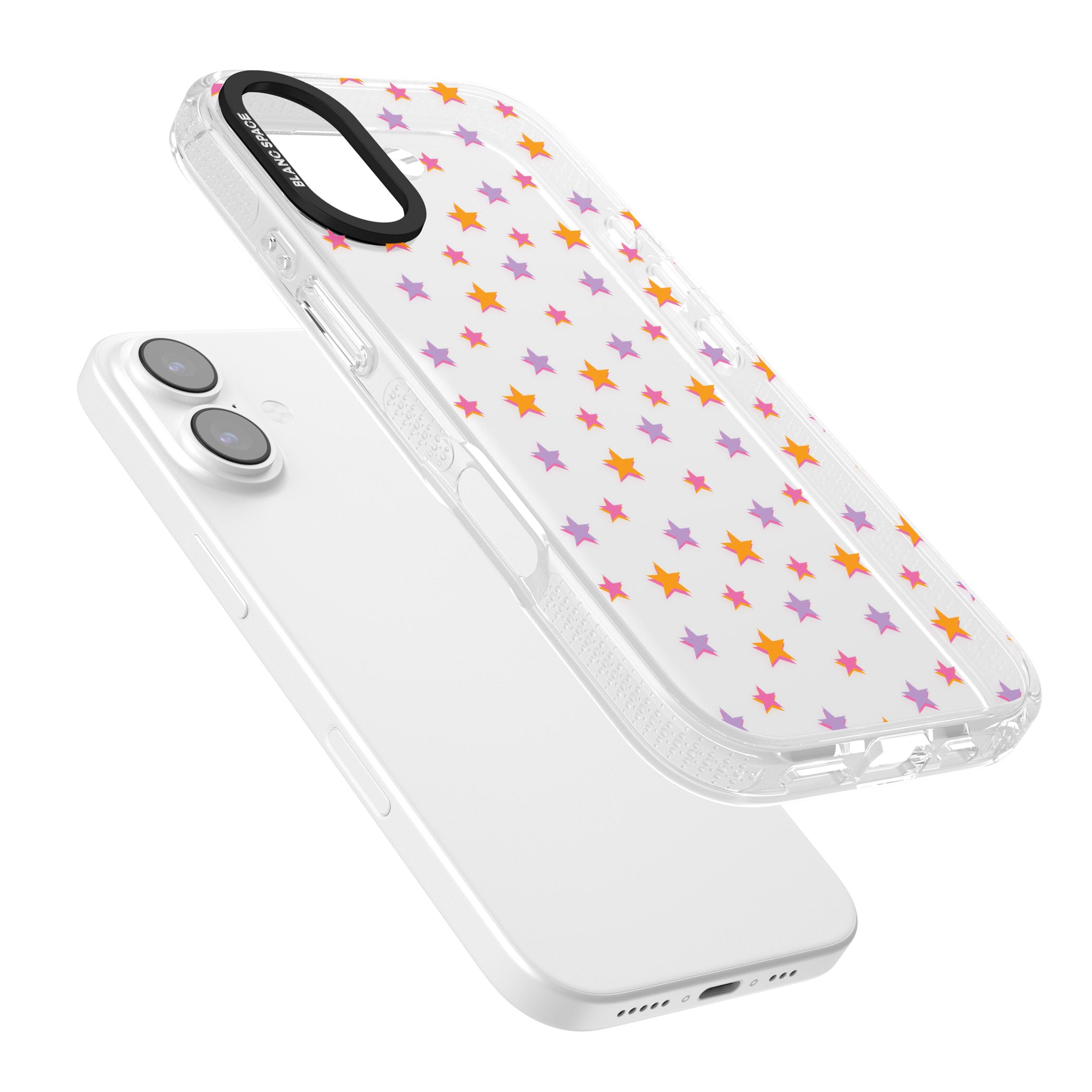 Spangling Stars Pattern iPhone 17 Impact Air Clear Phone Case Colours