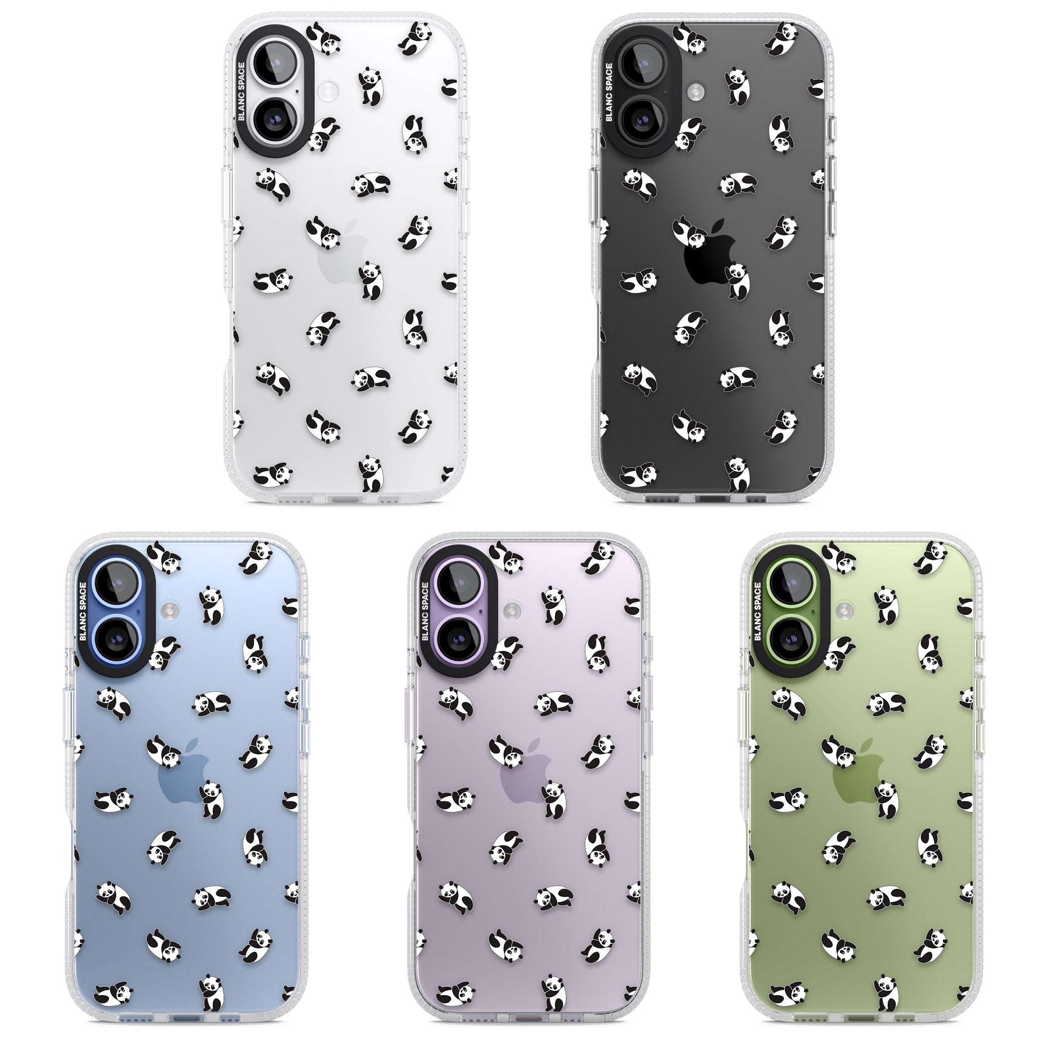 Tiny Panda Pattern iPhone 17 Impact Air Clear Phone Case APT Impact Protection