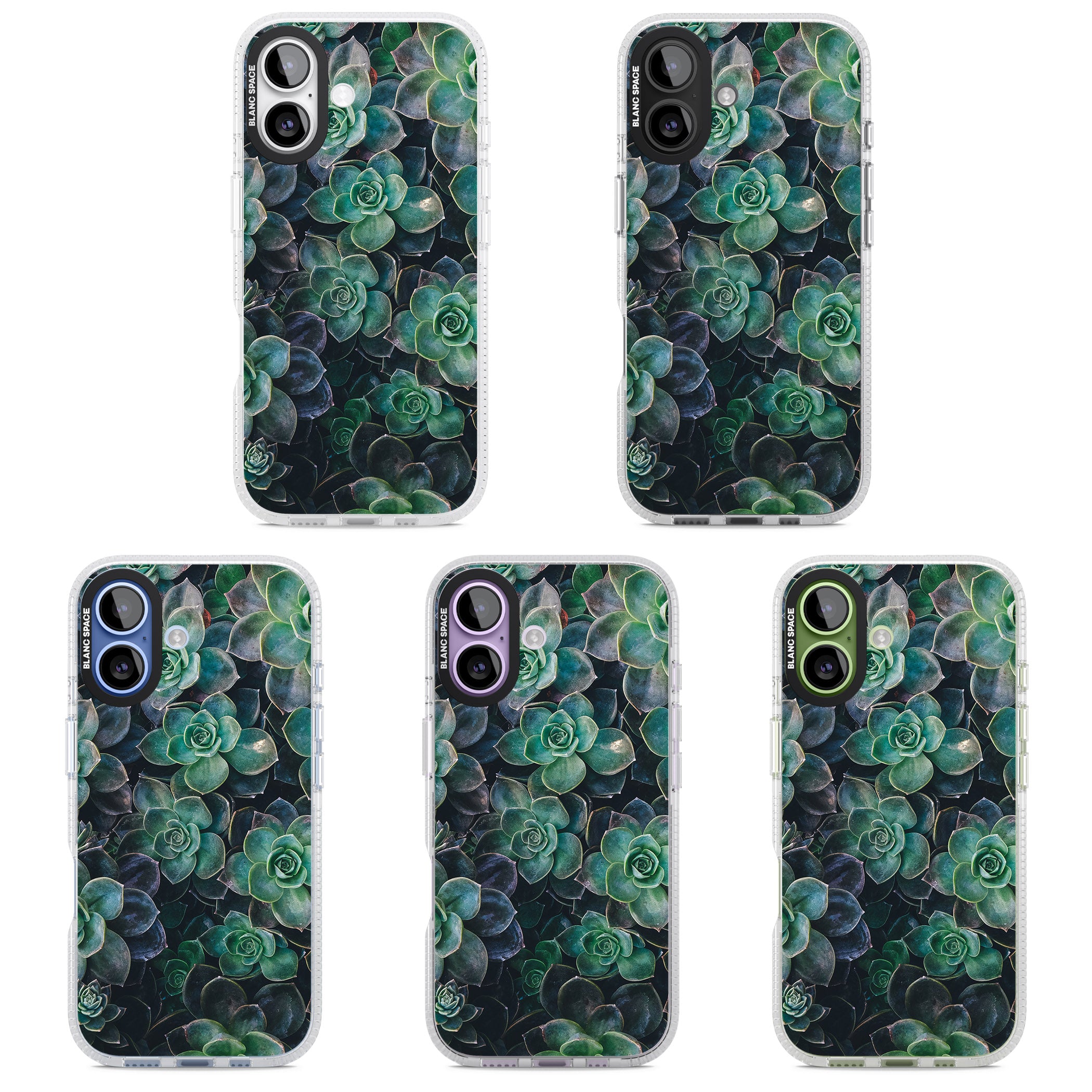 Succulent Bloom Botanical iPhone 17 Impact Air Clear Phone Case APT Impact Protection