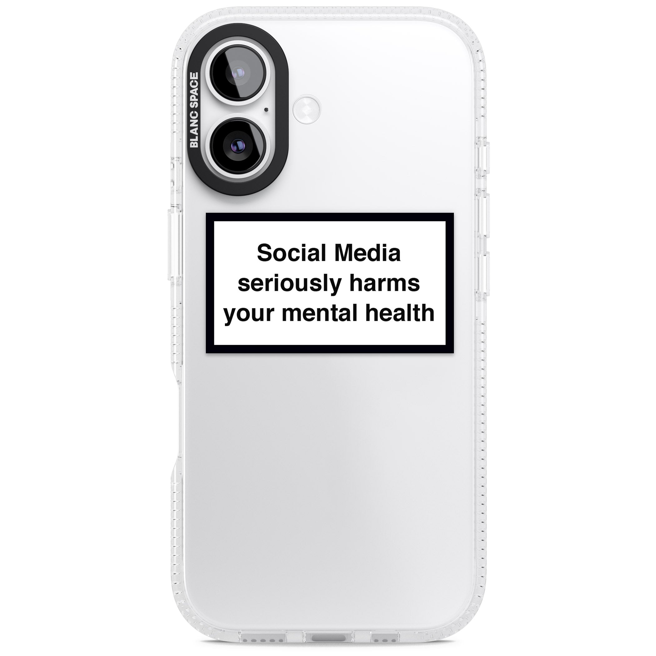 Social Media Quote iPhone 17 Impact Air Clear Phone Case