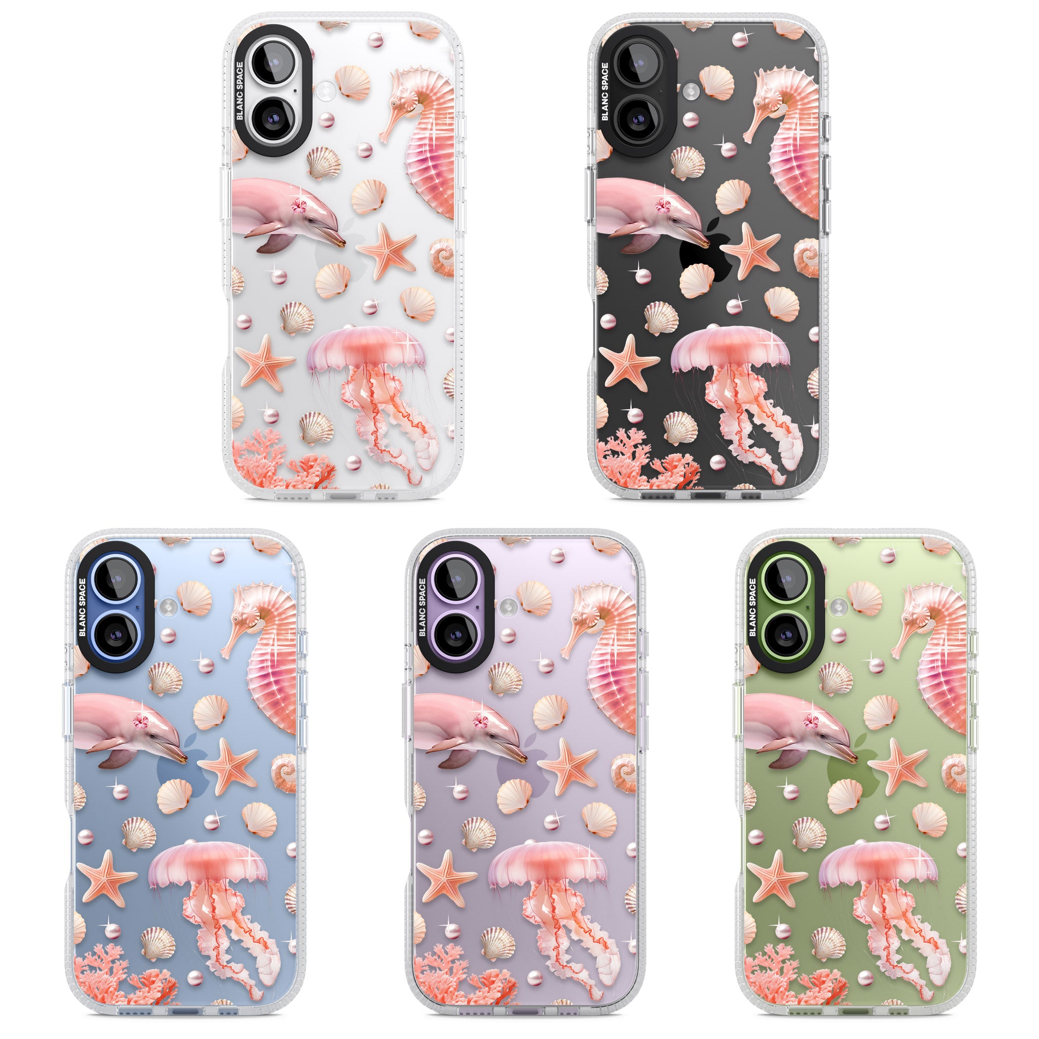 Pink Sealife iPhone 17 Impact Air Clear Phone Case APT Impact Protection