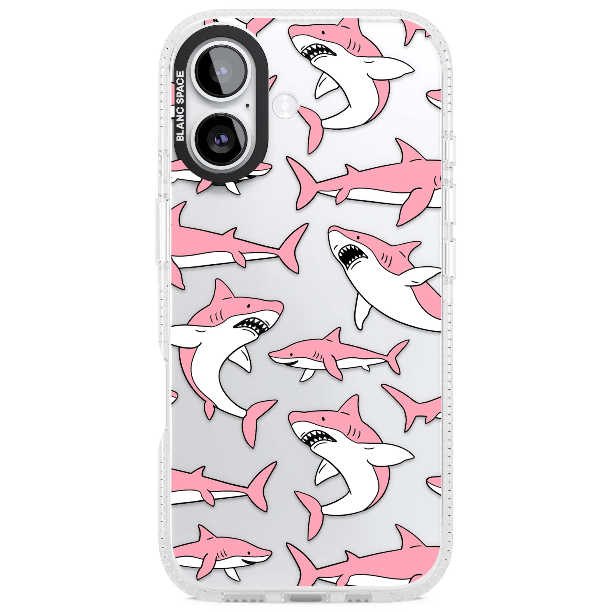 Bubblegum Sharks for her iPhone case | Clear Case Impact Air case for iPhone 17