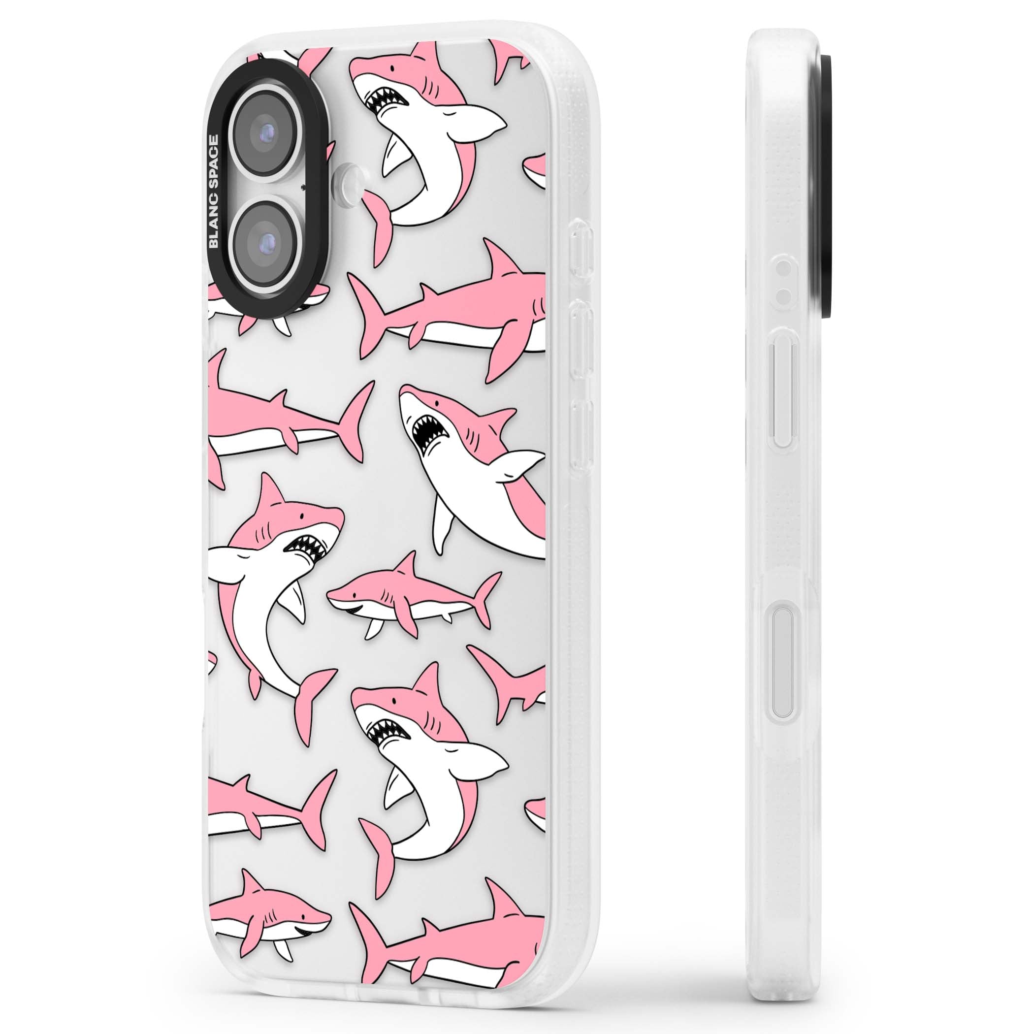 Bubblegum Sharks for her iPhone case | Clear Case Impact Air case for iPhone 17
