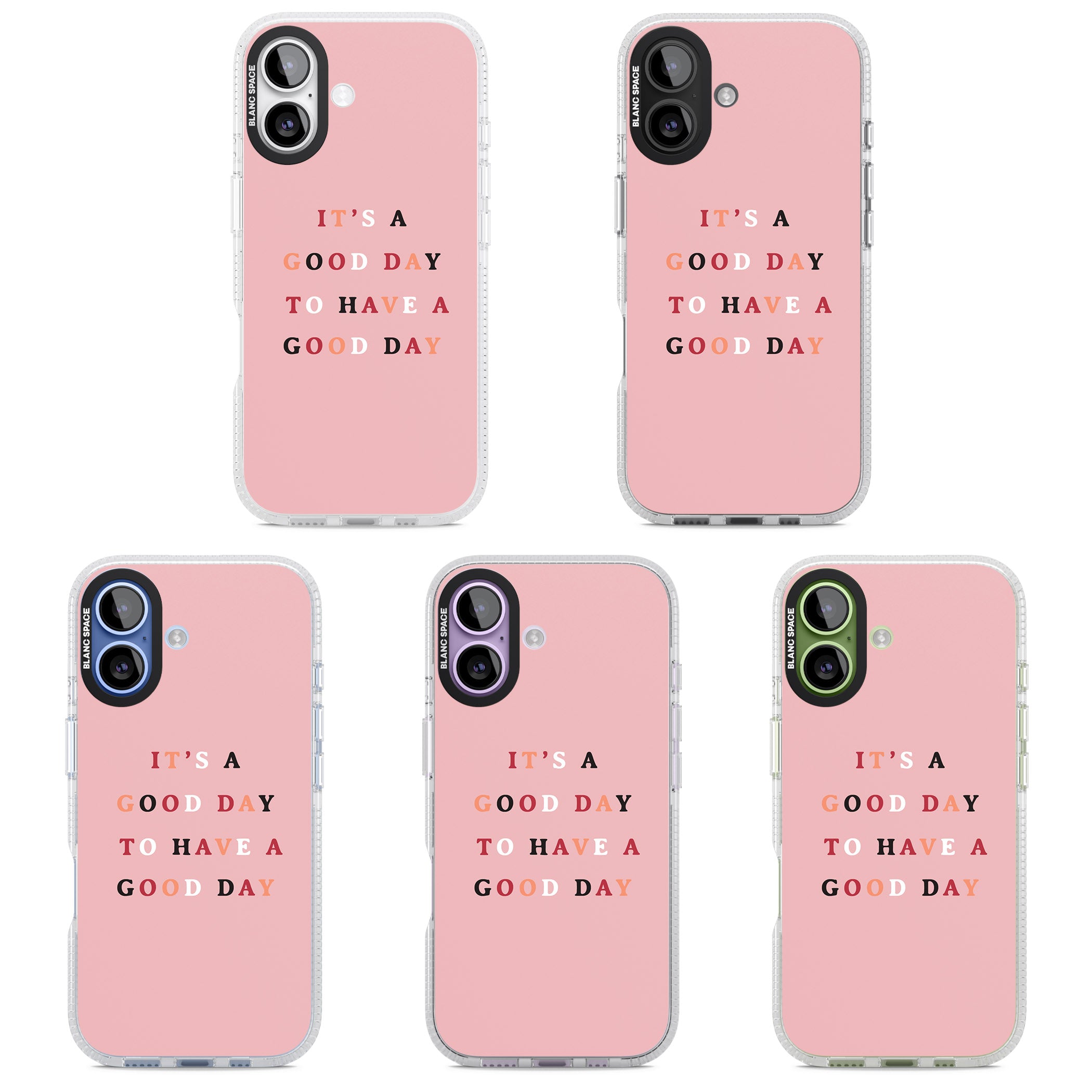Good Day Pink Quote iPhone 17 Impact Air Clear Phone Case APT Impact Protection