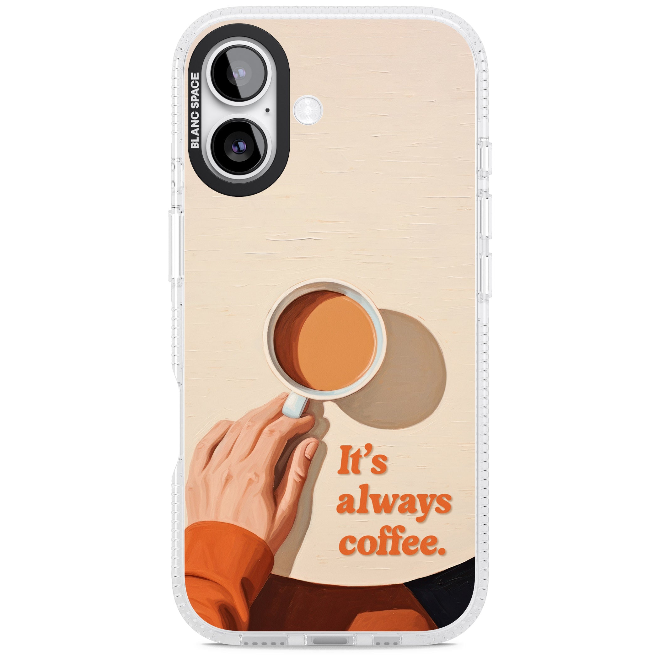Its Always Coffee iPhone 17 Impact Air Clear Phone Case
