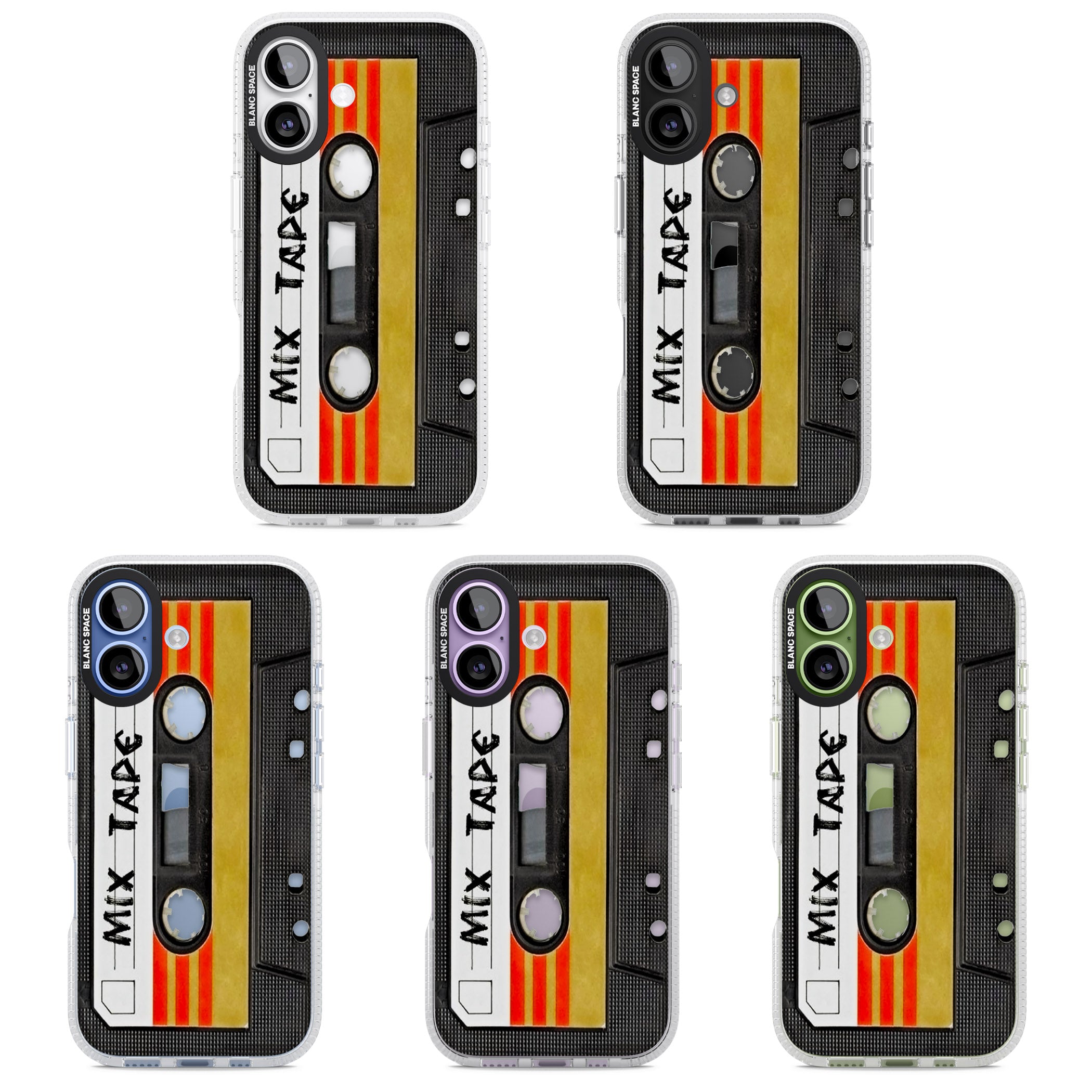 Retro Mix Tape iPhone 17 Impact Air Clear Phone Case APT Impact Protection