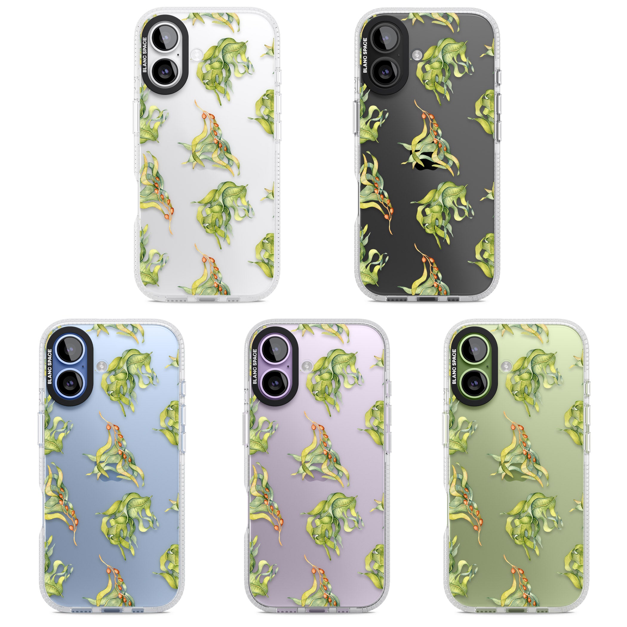 Flowing Seaweed Watercolor iPhone 17 Impact Air Clear Phone Case APT Impact Protection