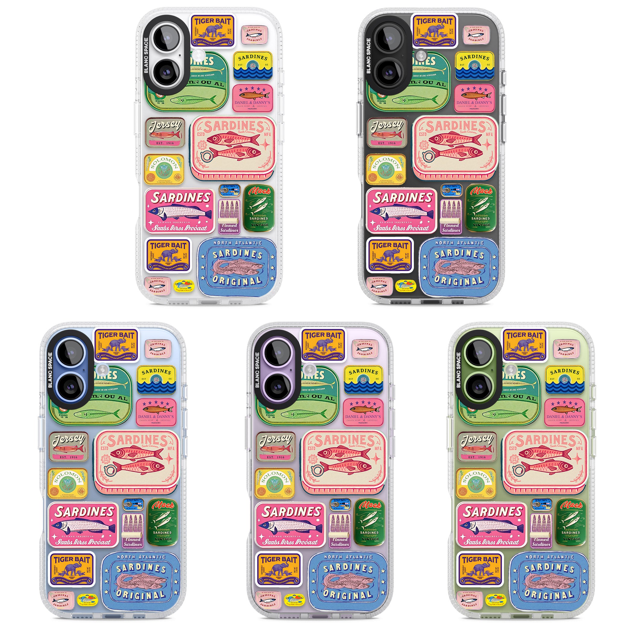 Vintage Sardine Tins iPhone 17 Impact Air Clear Phone Case APT Impact Protection
