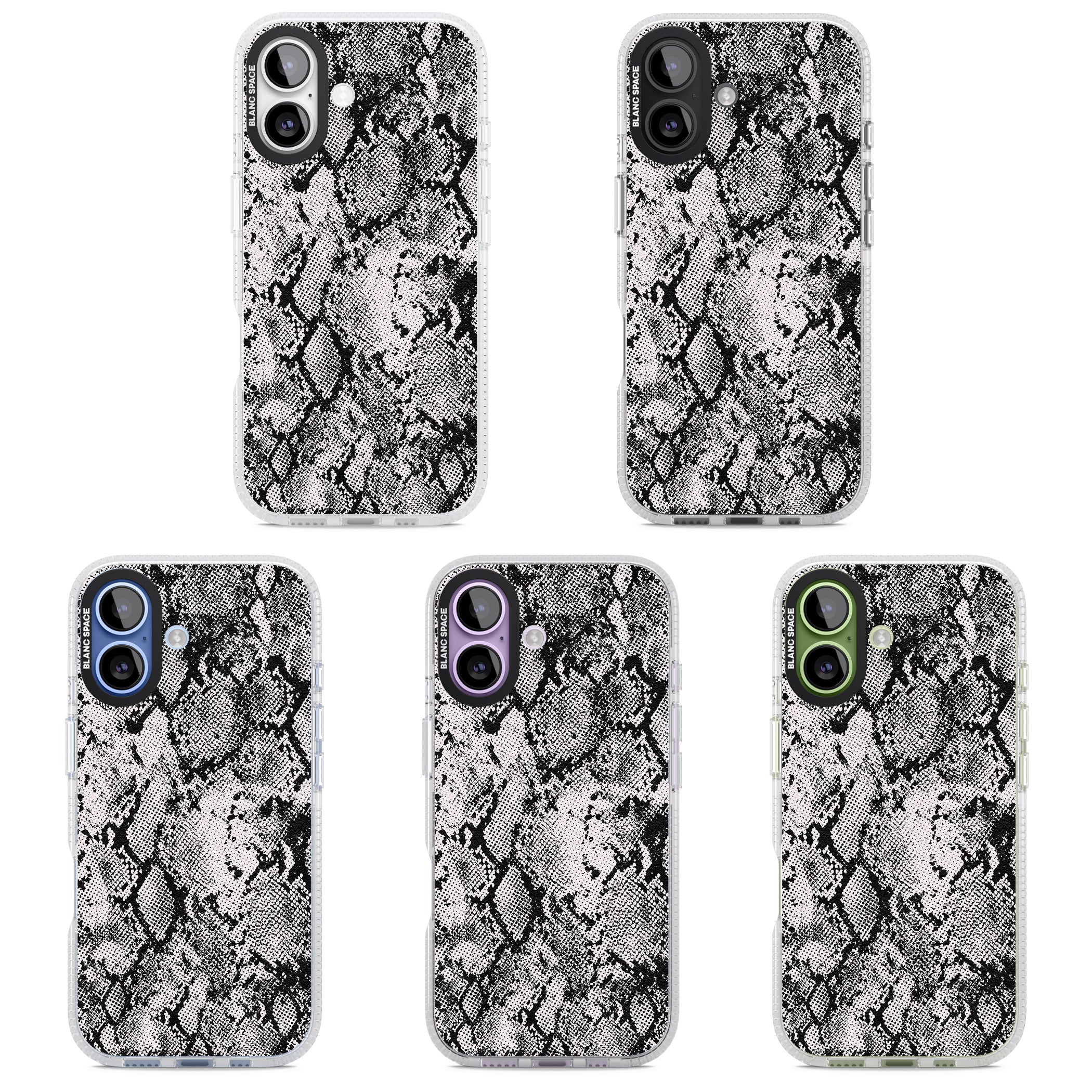 Pastel Snakeskin Grey iPhone 17 Impact Air Clear Phone Case APT Impact Protection