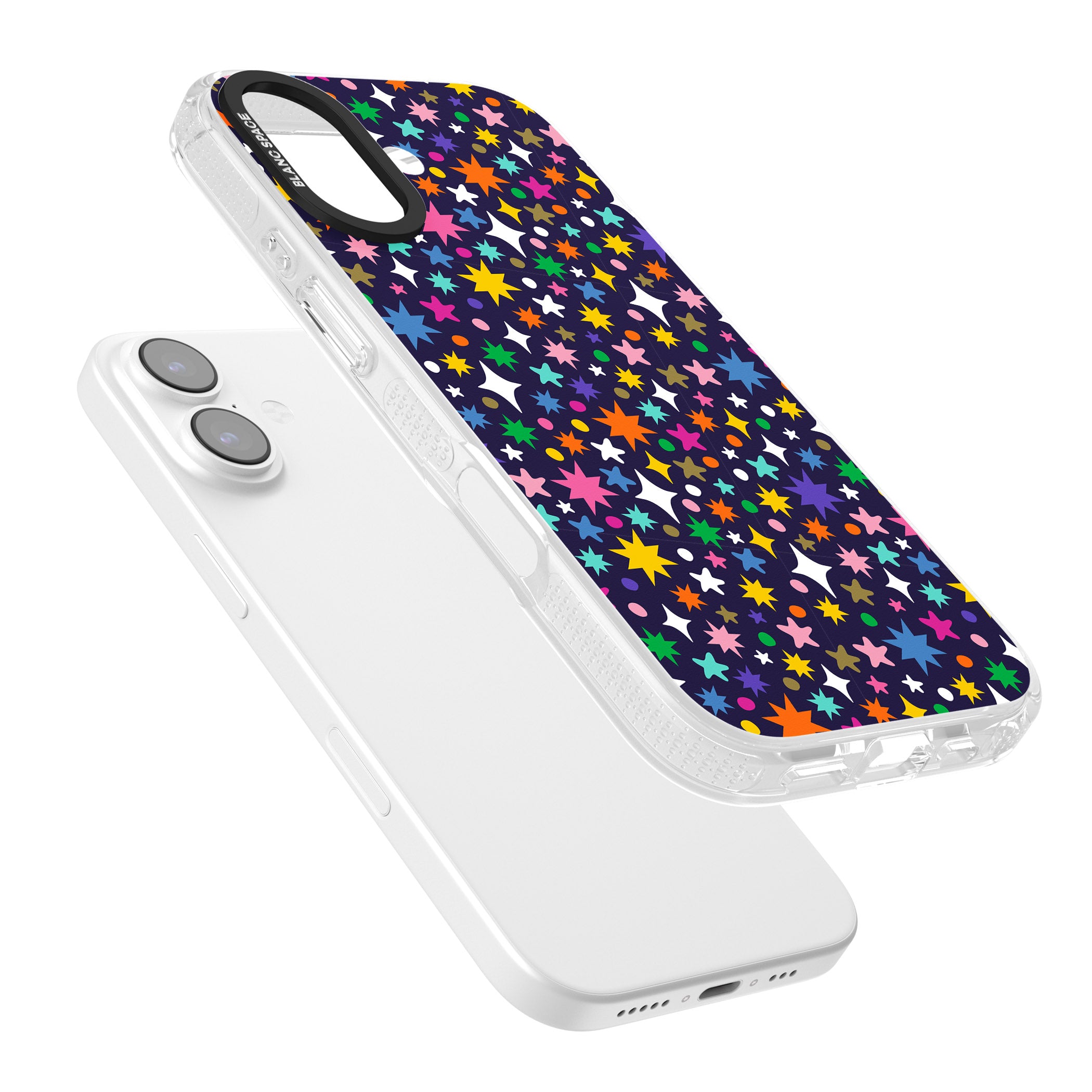 Rainbow Starburst (Purple) iPhone 17 Impact Air Clear Phone Case Colours