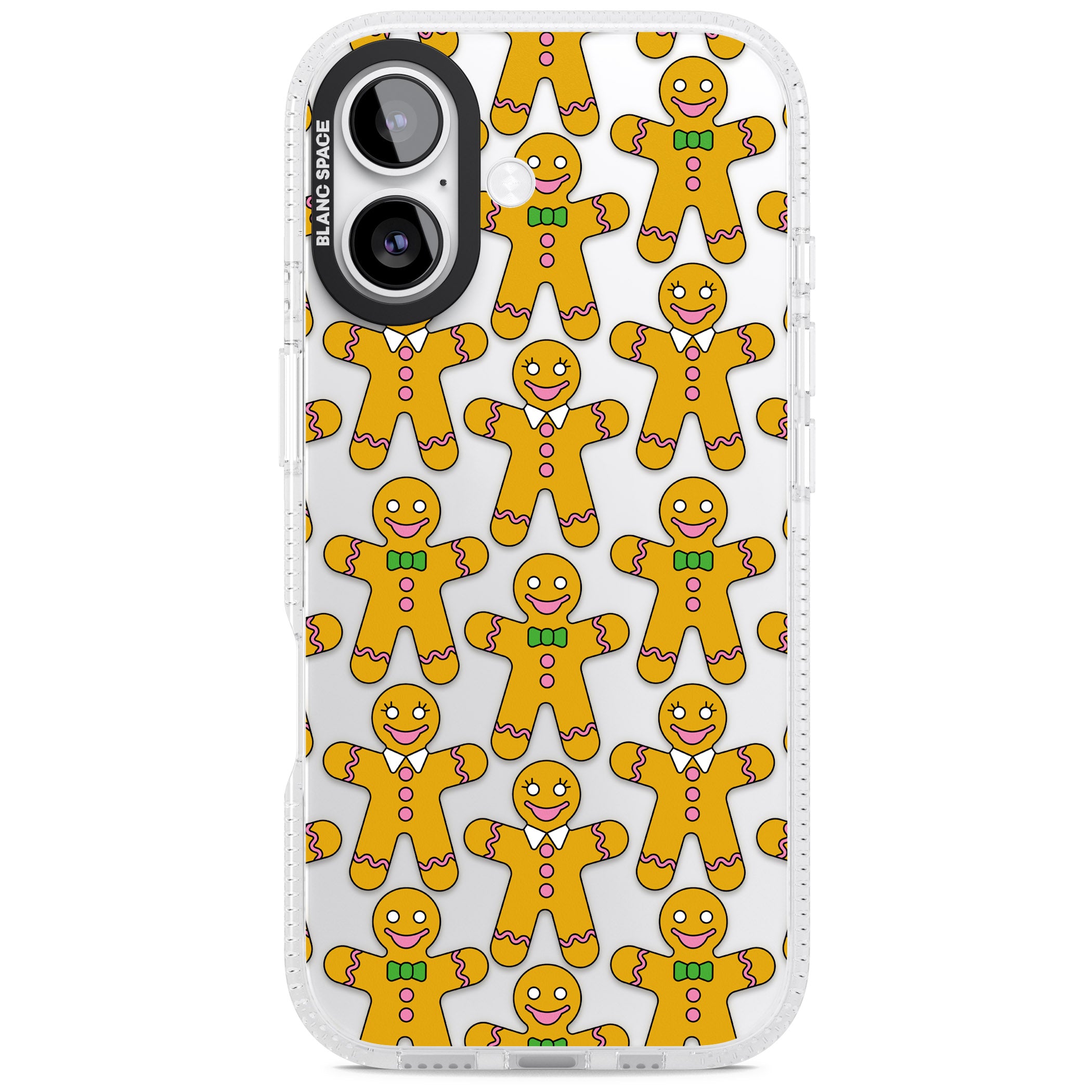 Gingerbread Cookie Pattern iPhone 17 Impact Air Clear Phone Case