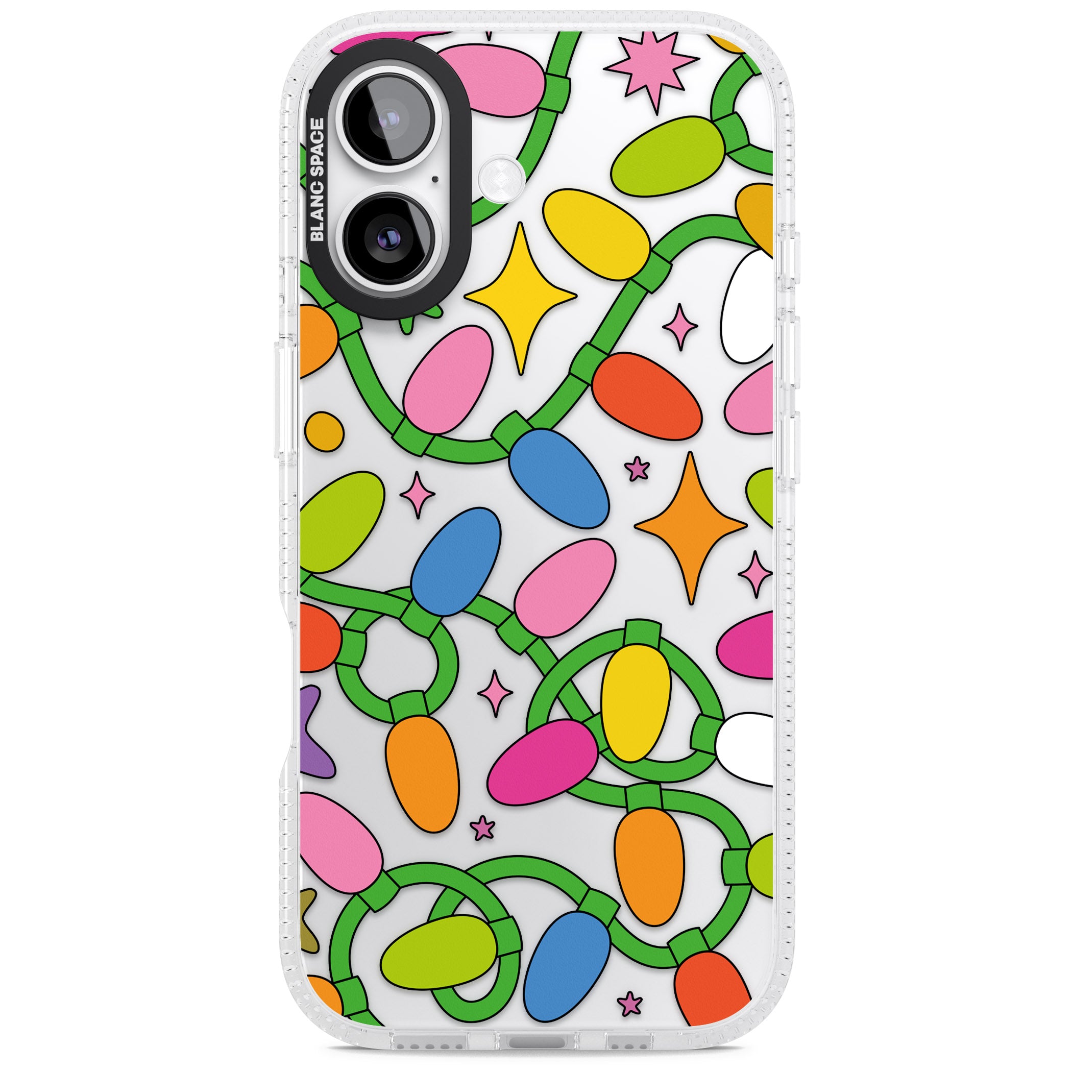 Festive Lights Pattern iPhone 17 Impact Air Clear Phone Case