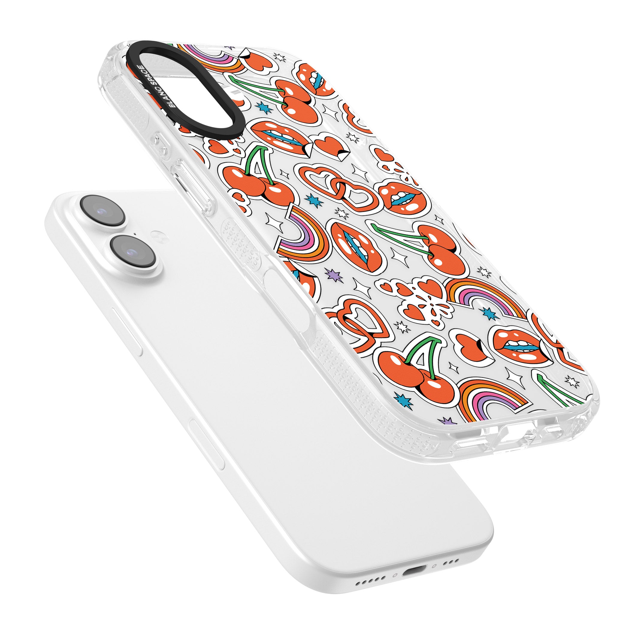 Red Sticker Pop iPhone 17 Impact Air Clear Phone Case Colours