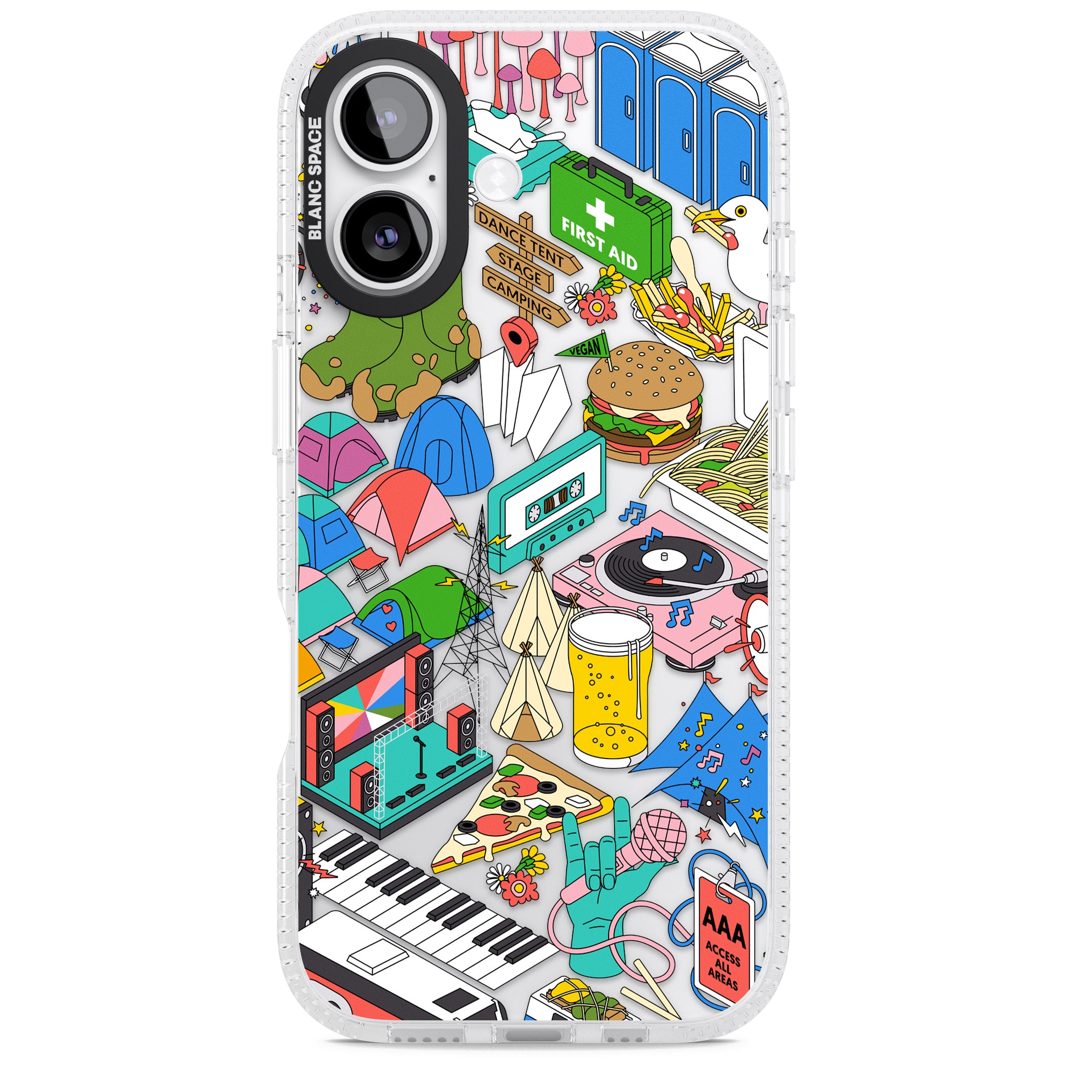 Festival Frenzy iPhone 17 Impact Air Clear Phone Case