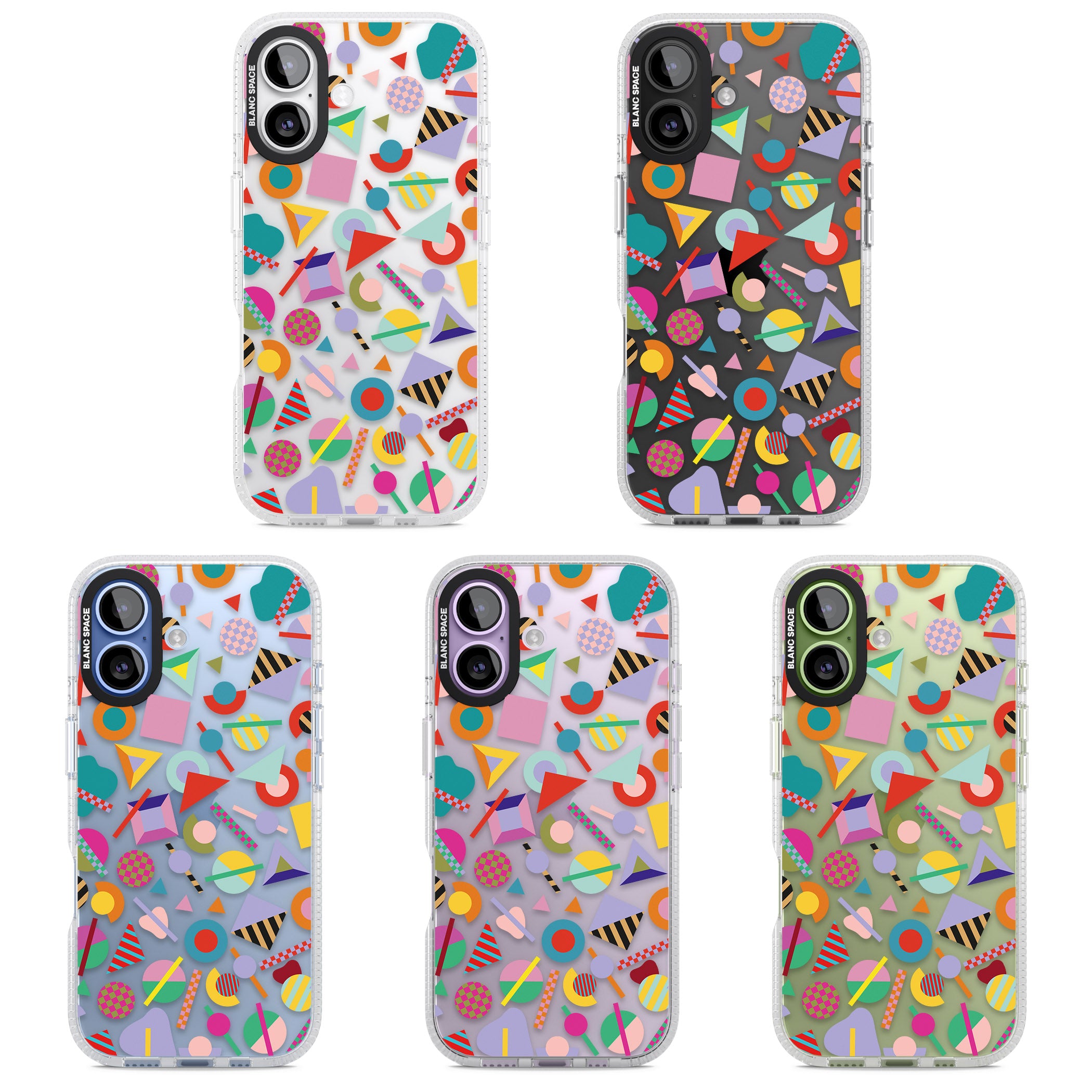 Retro Carnival Shapes iPhone 17 Impact Air Clear Phone Case APT Impact Protection