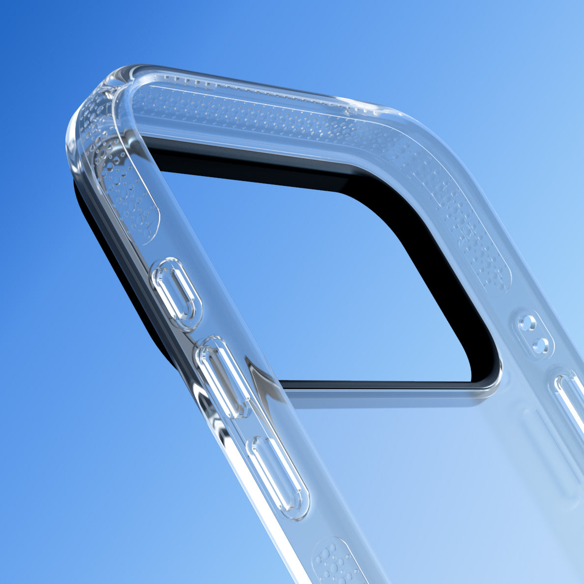 Star Boogie stars aesthetic iPhone case featuring five yellow hand-painted stars on cobalt blue and teal | Clear Case Impact Air case for iPhone 17