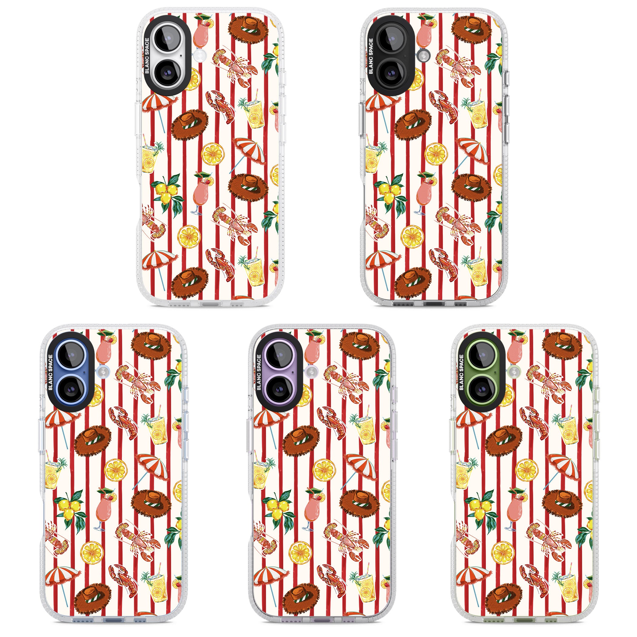 Italian Beach Pattern iPhone 17 Impact Air Clear Phone Case APT Impact Protection