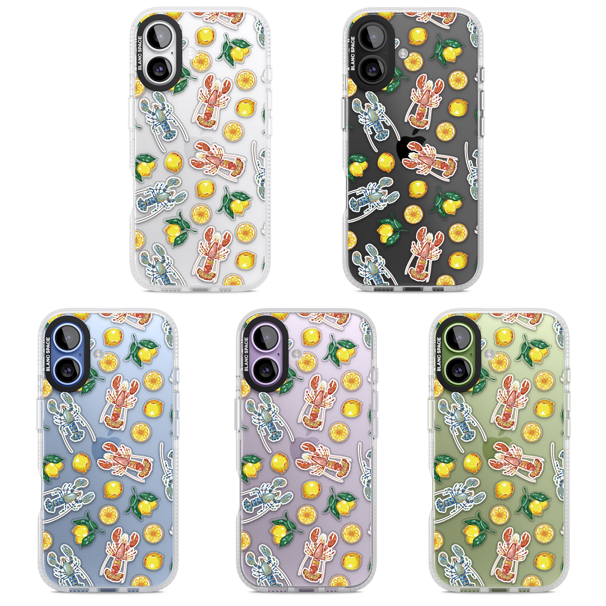 Lemons & Lobsters iPhone 17 Impact Air Clear Phone Case APT Impact Protection