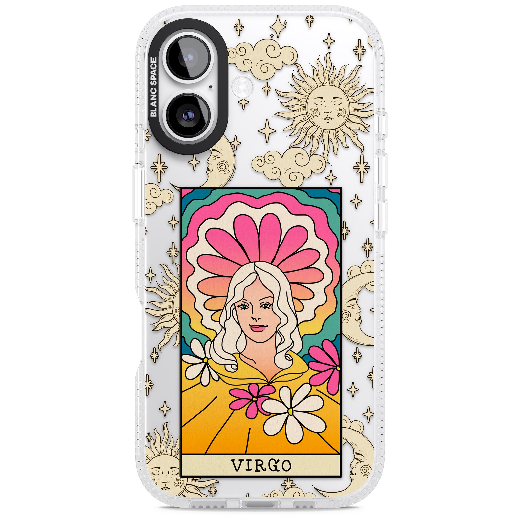 Celestial Zodiac Virgo iPhone 17 Impact Air Clear Phone Case