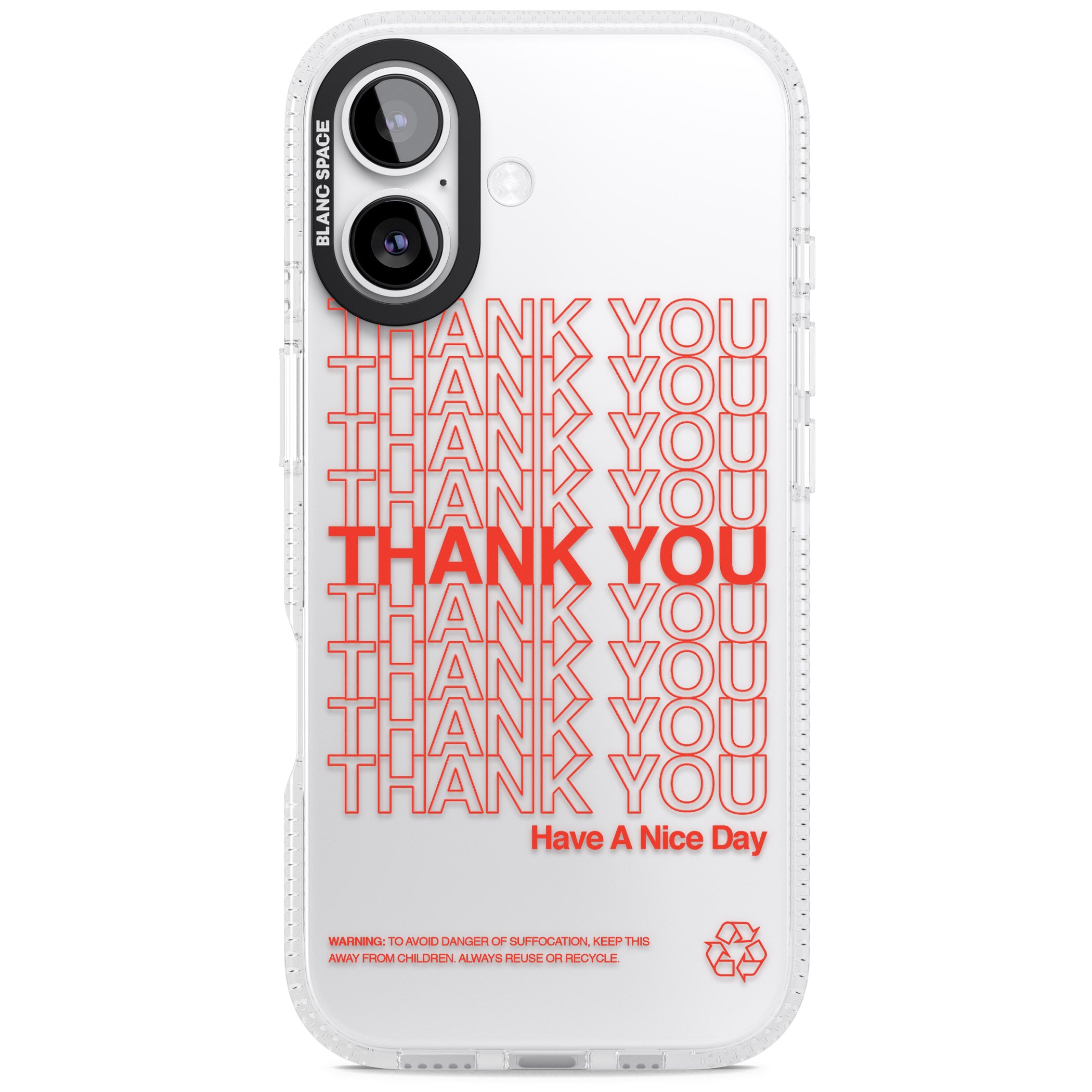 Thank You Have A Nice Day iPhone 17 Impact Air Clear Phone Case