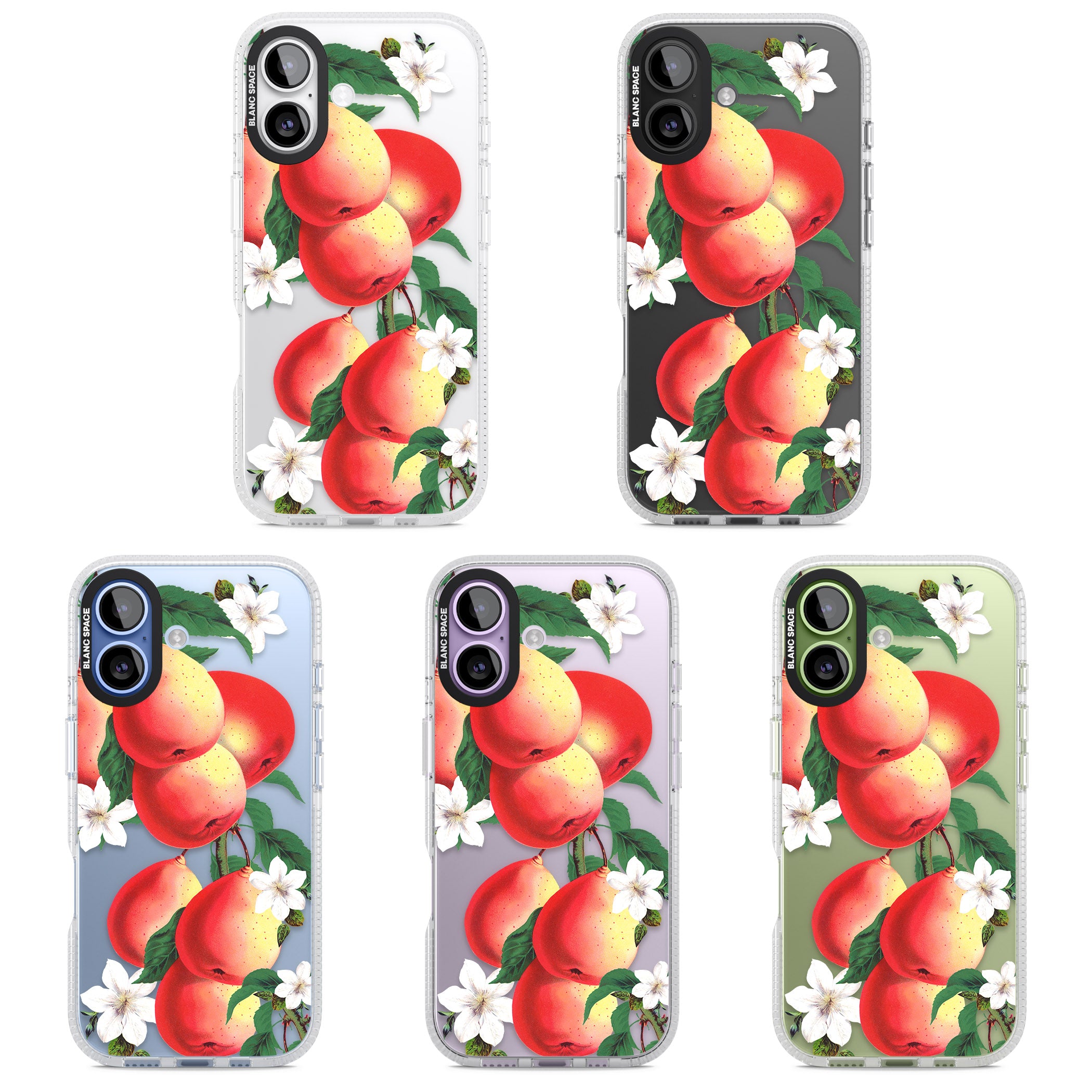 Vintage Painted Peaches iPhone 17 Impact Air Clear Phone Case APT Impact Protection