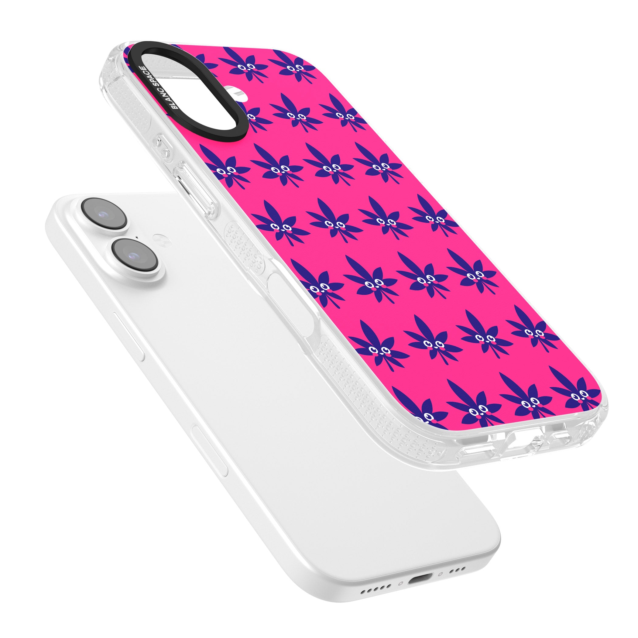 Pink Sativa iPhone 17 Impact Air Clear Phone Case Colours