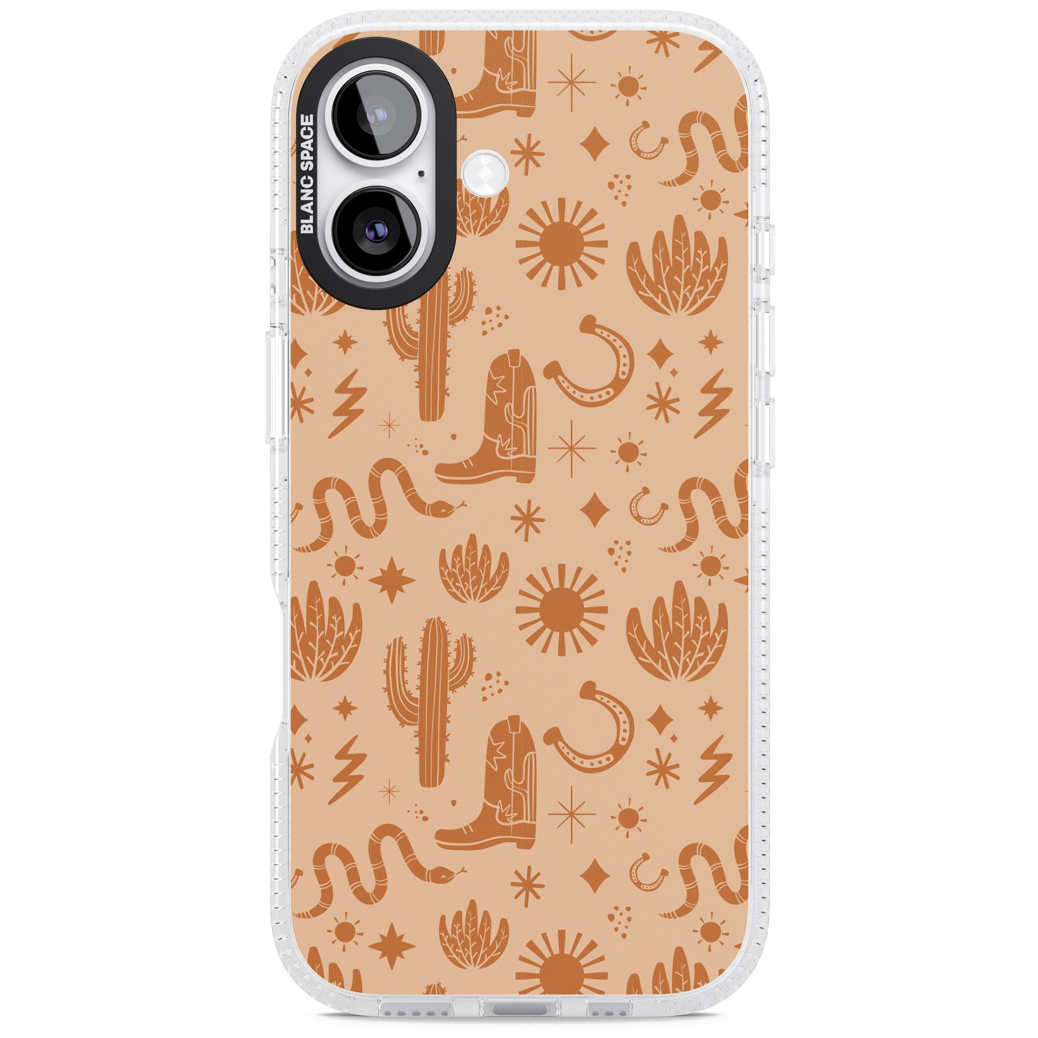 Wild West Pattern iPhone 17 Impact Air Clear Phone Case