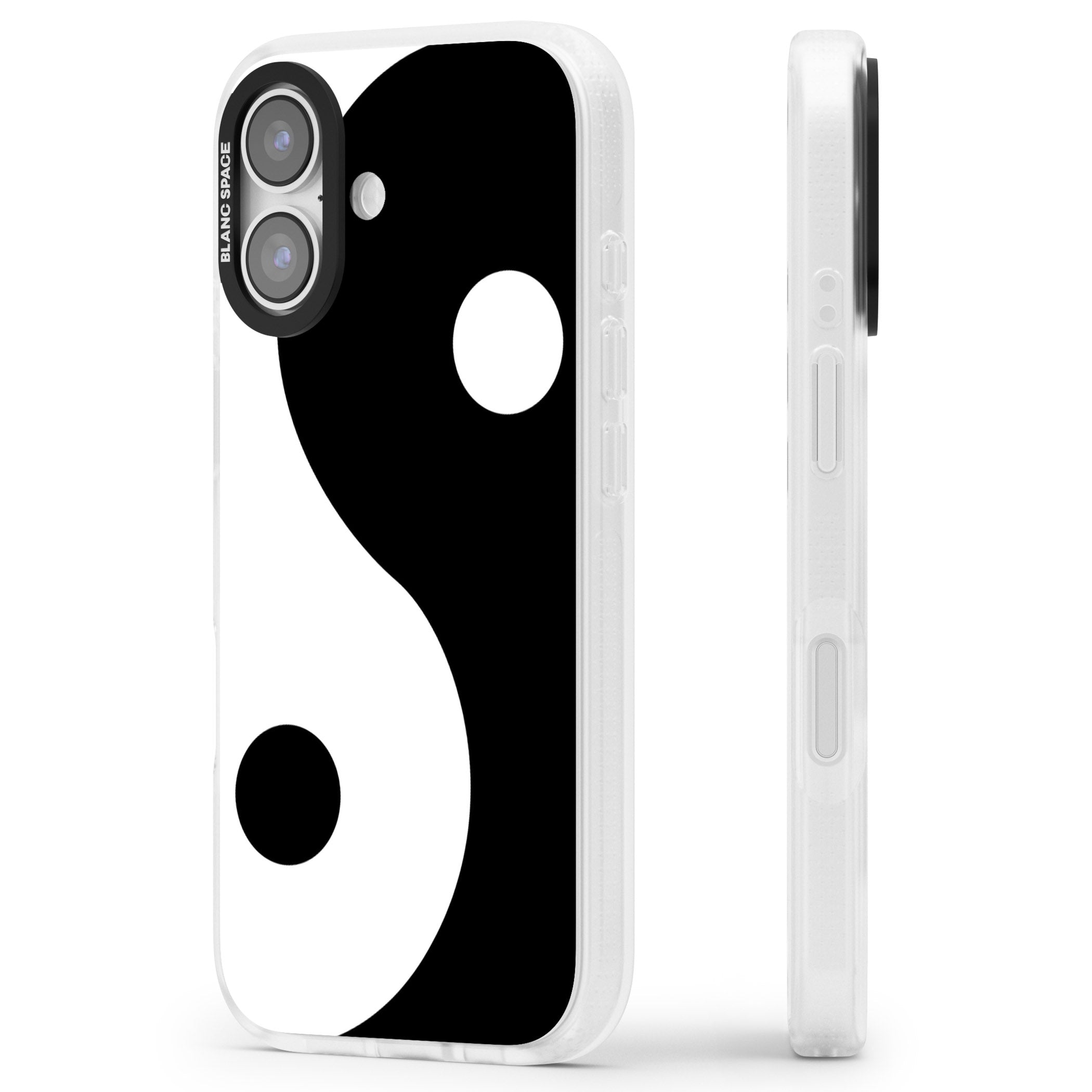 Large Yin Yang iPhone 17 Impact Air Clear Phone Case Side Profile