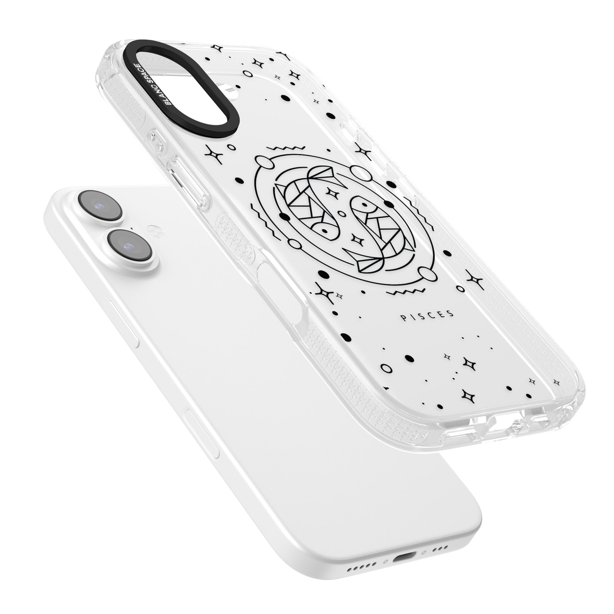 Pisces Emblem Transparent iPhone 17 Impact Air Clear Phone Case Colours