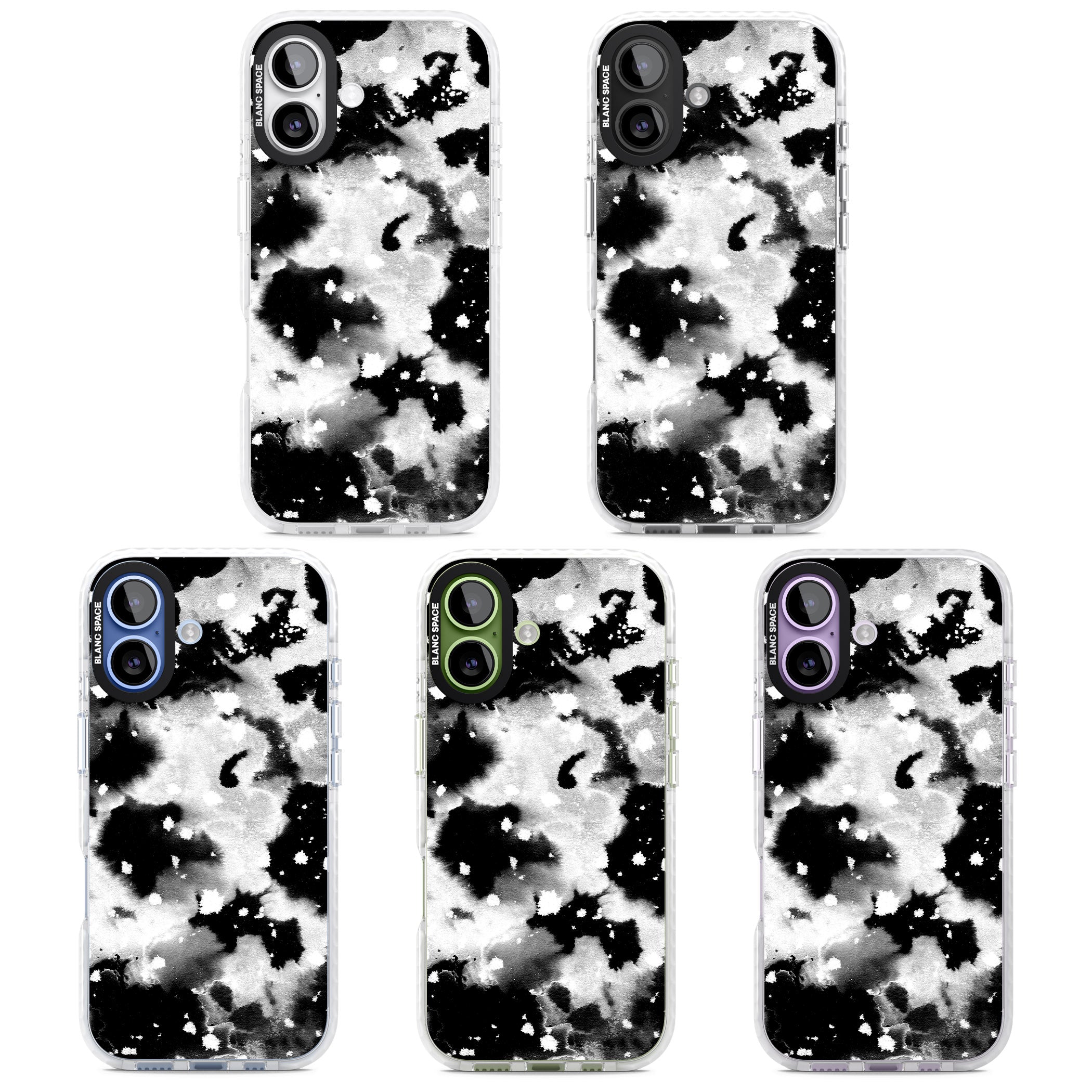 Acid Wash Ink Cloud iPhone 17 Impact Clear Phone Case APT Impact Protection