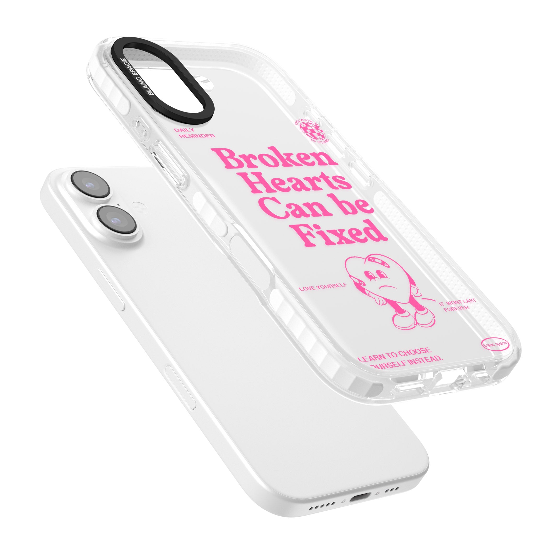 Broken Hearts Can Be Fixed iPhone 17 Impact Clear Phone Case Colours