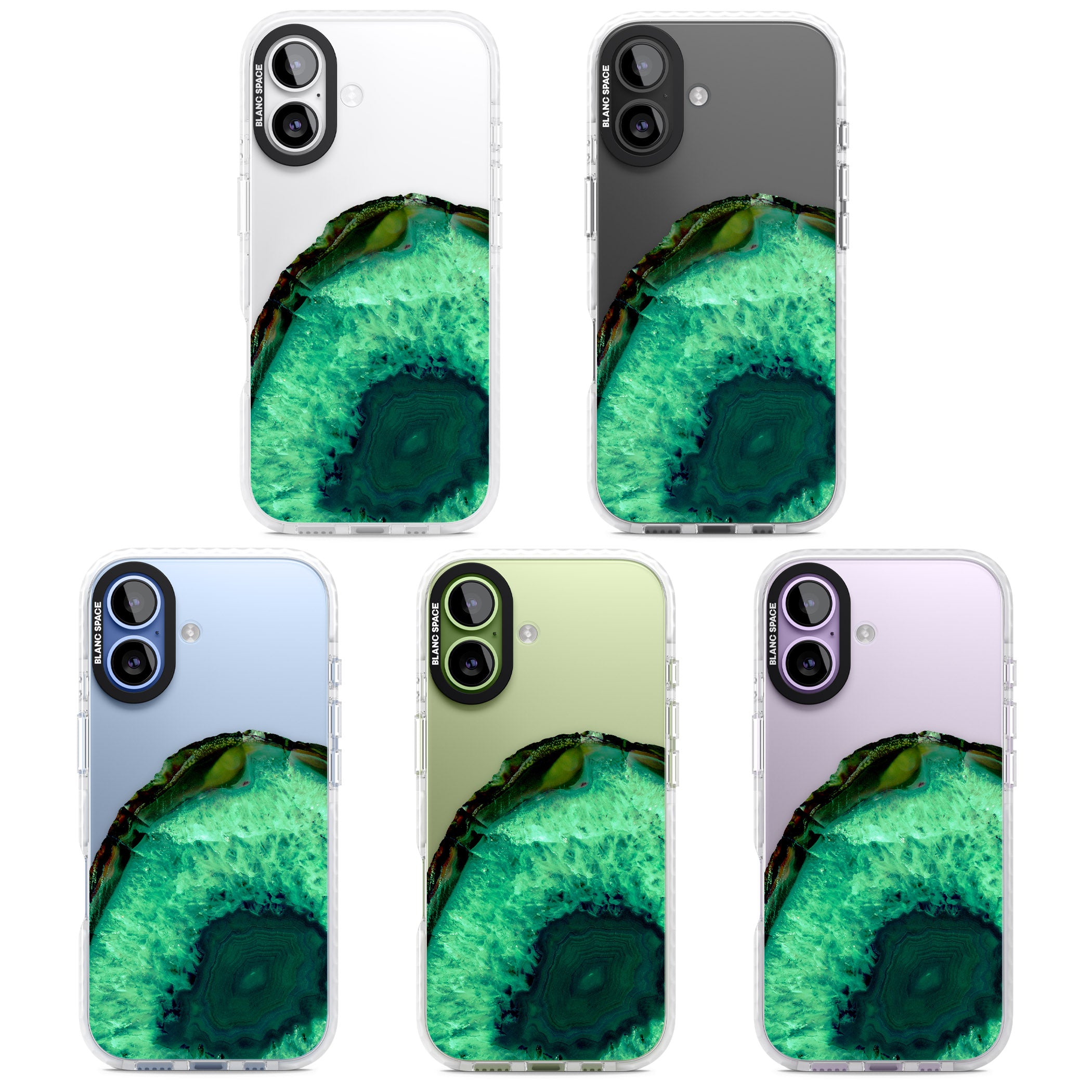 Emerald Geode iPhone 17 Impact Clear Phone Case APT Impact Protection
