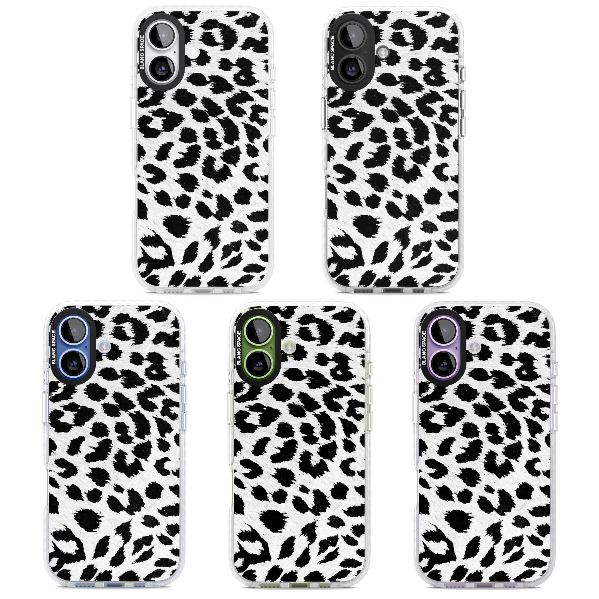 Rar Leopard Print White iPhone 17 Impact Clear Phone Case APT Impact Protection