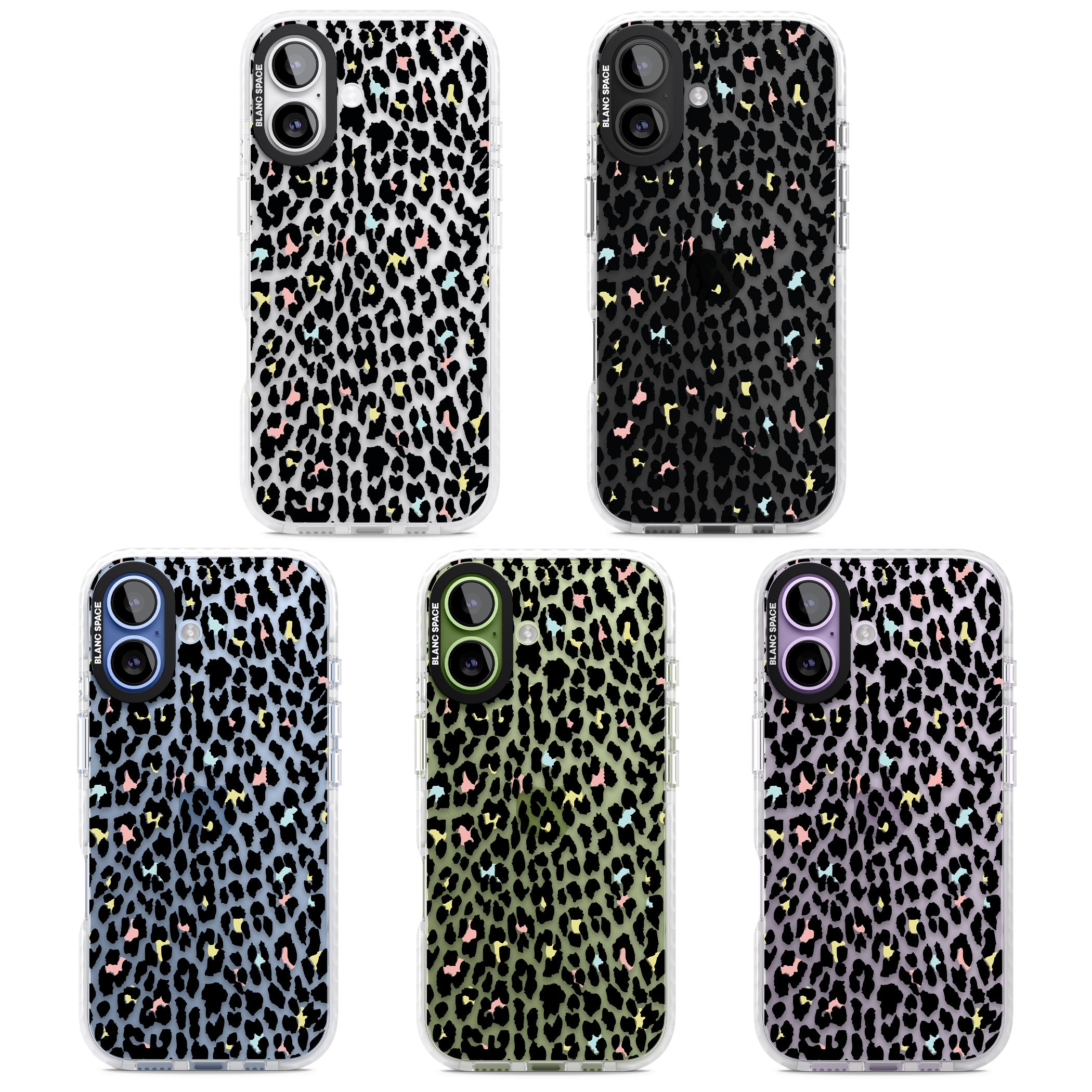 Pastel Leopard Print iPhone 17 Impact Clear Phone Case APT Impact Protection