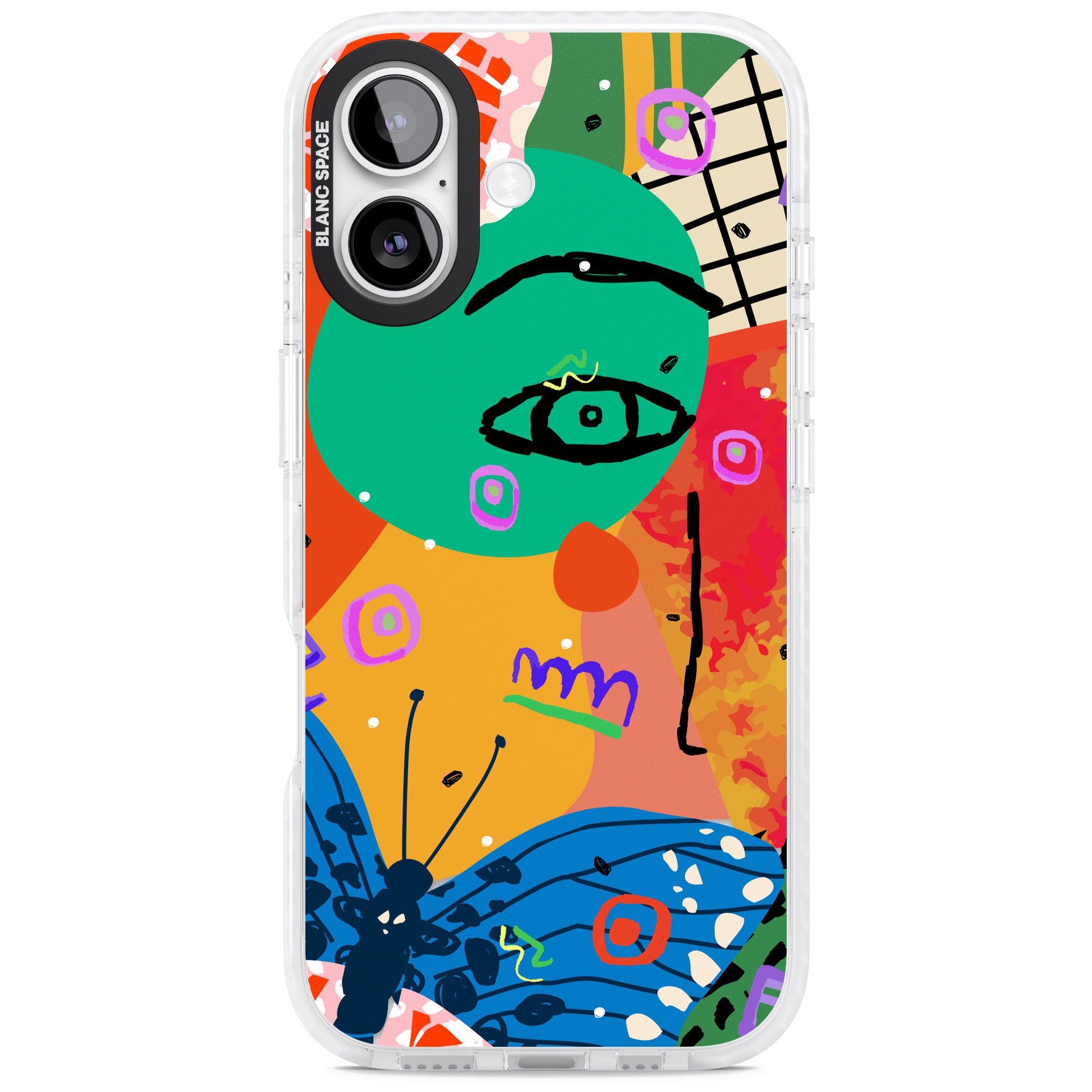 Abstract Butterfly iPhone 17 Impact Clear Phone Case