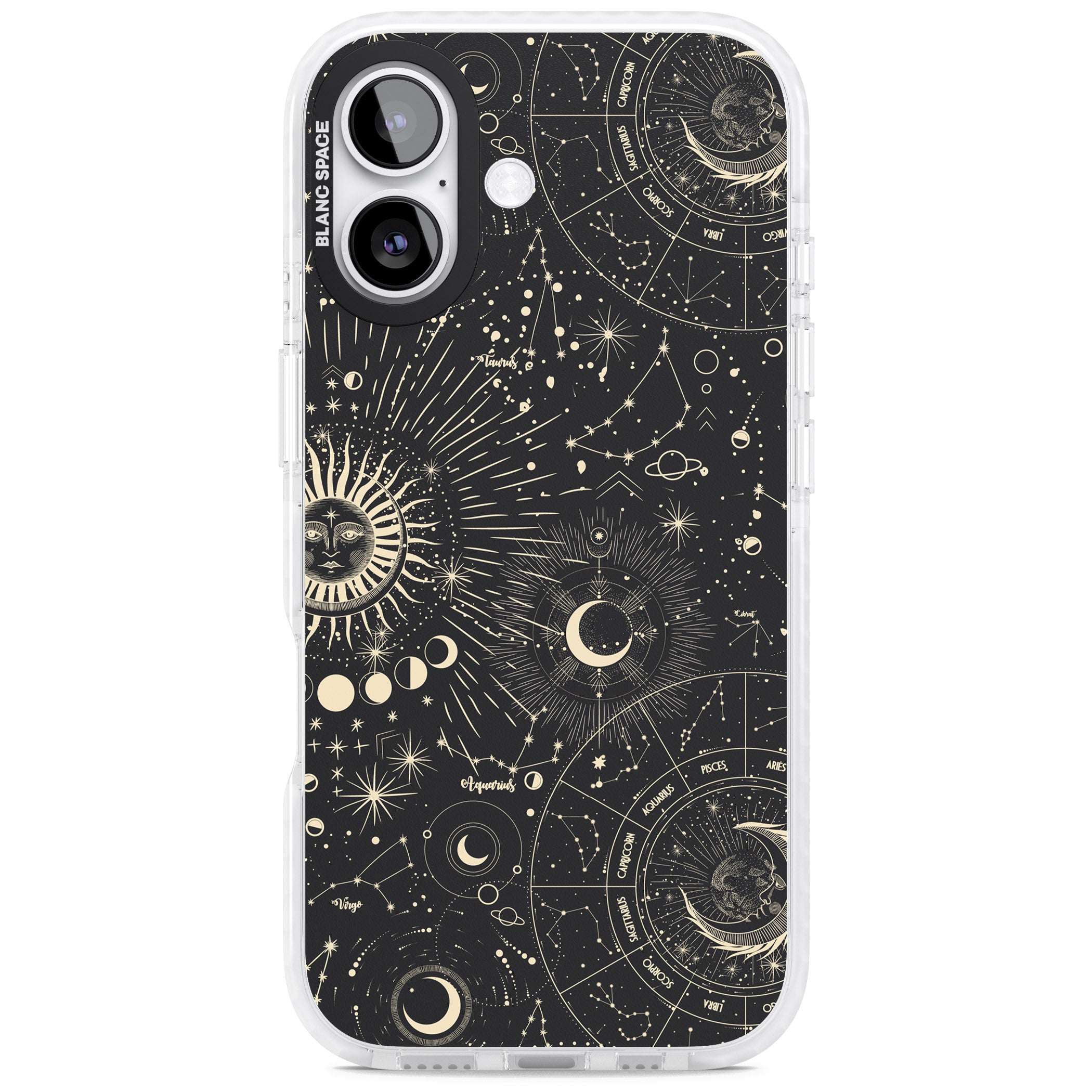 Suns & Zodiac Celestial Chart iPhone 17 Impact Clear Phone Case