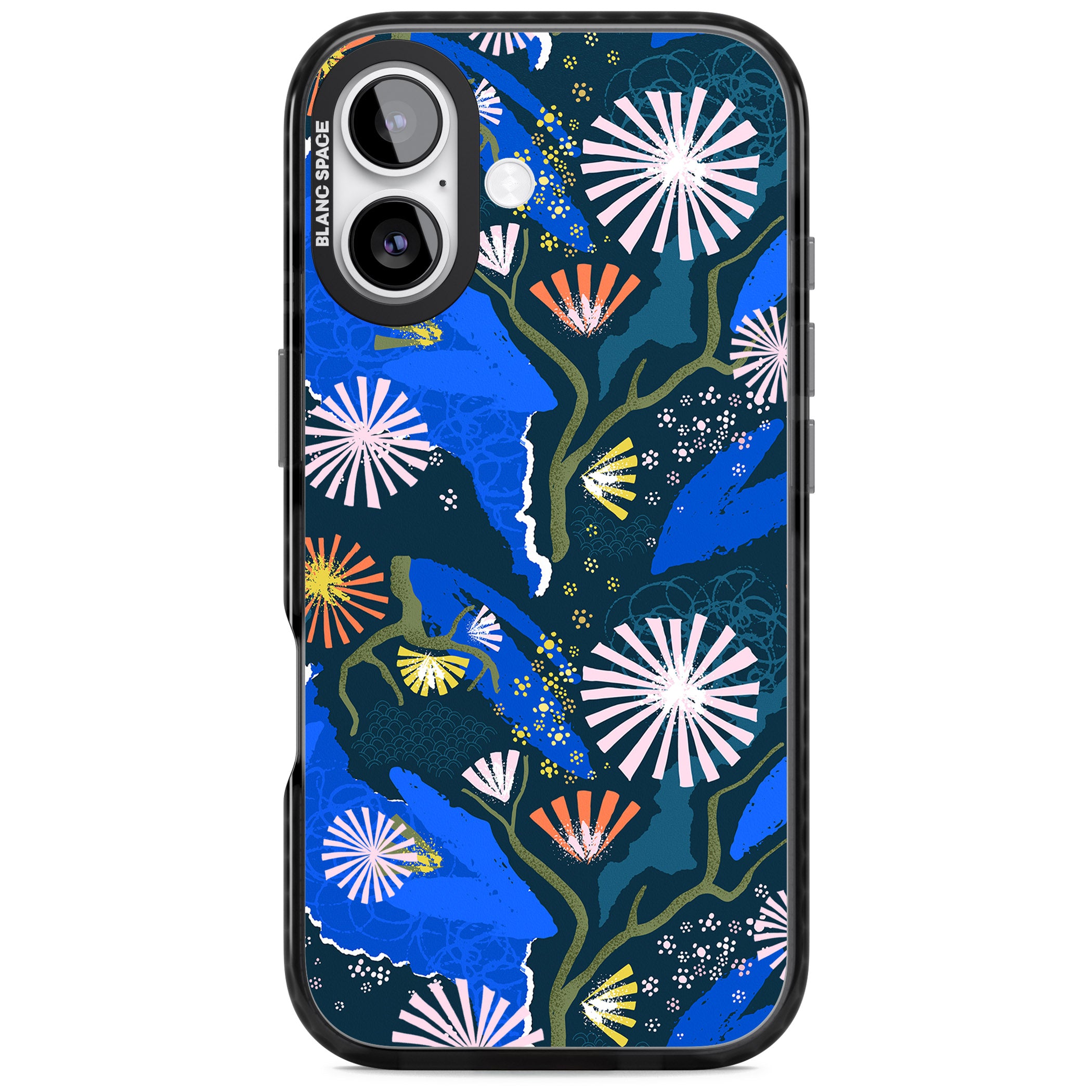 Dark Botanicals Abstract Pattern iPhone 17 Impact Black Phone Case