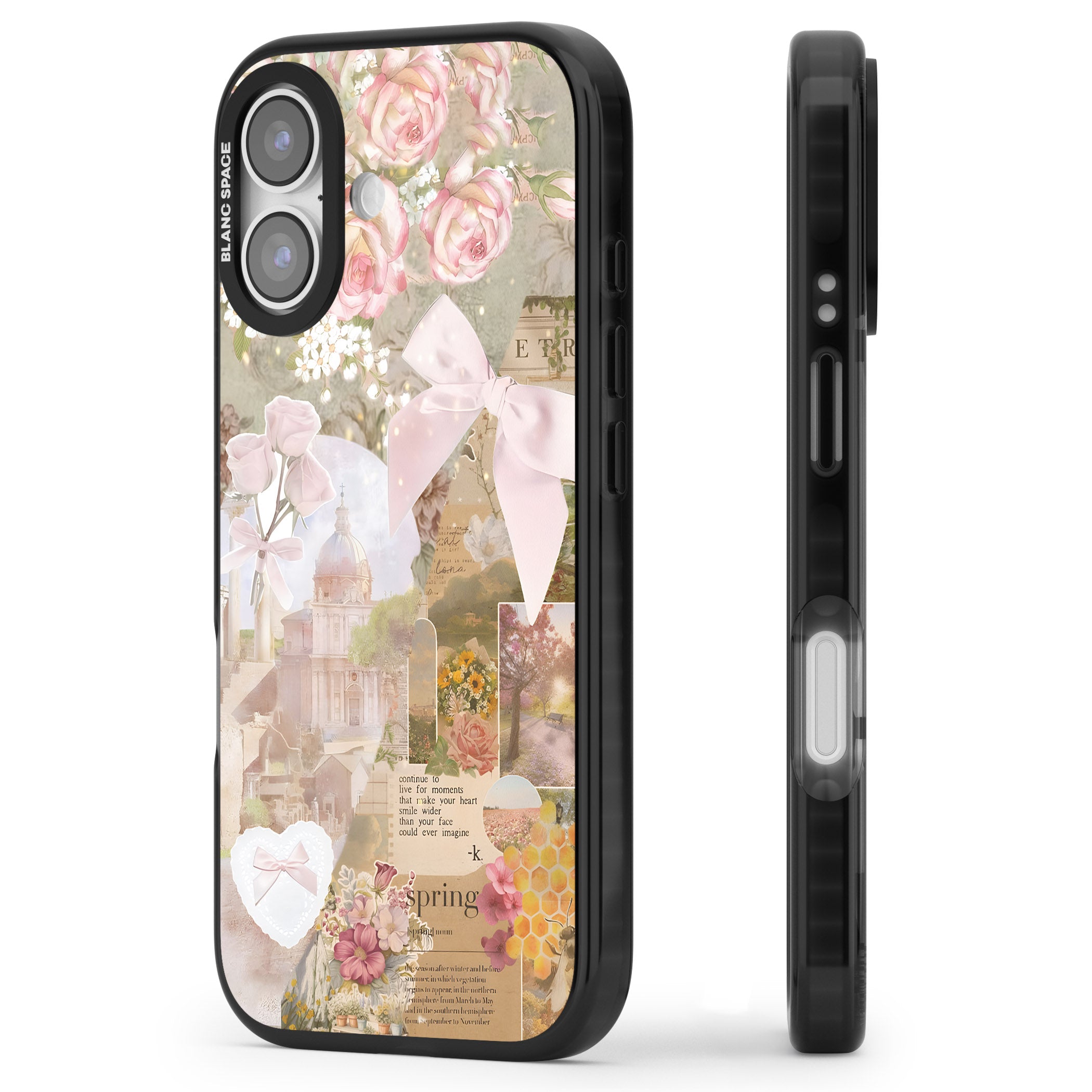 Coquette Collage iPhone 17 Impact Black Phone Case Side Profile