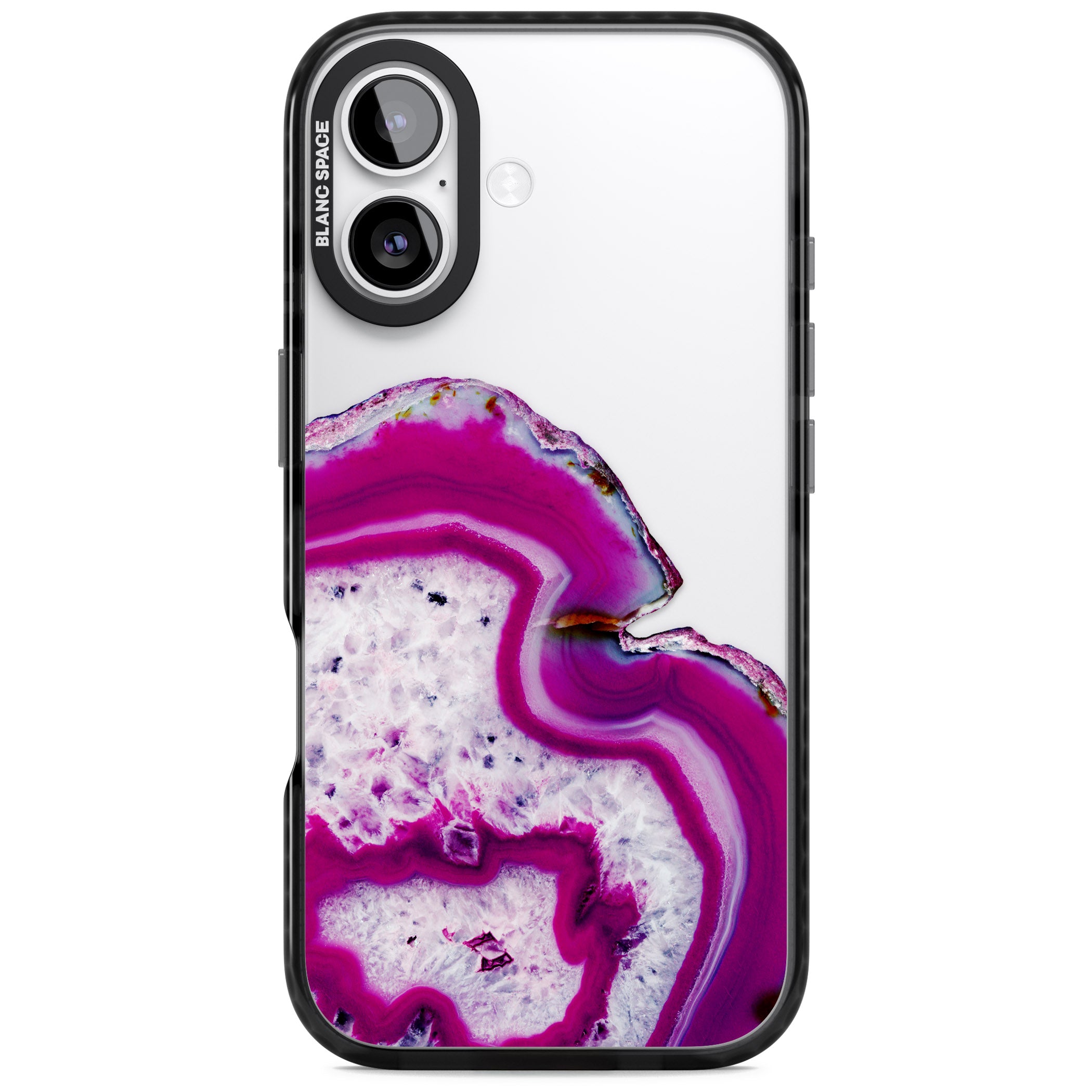 Violet Crystal Agate iPhone 17 Impact Black Phone Case