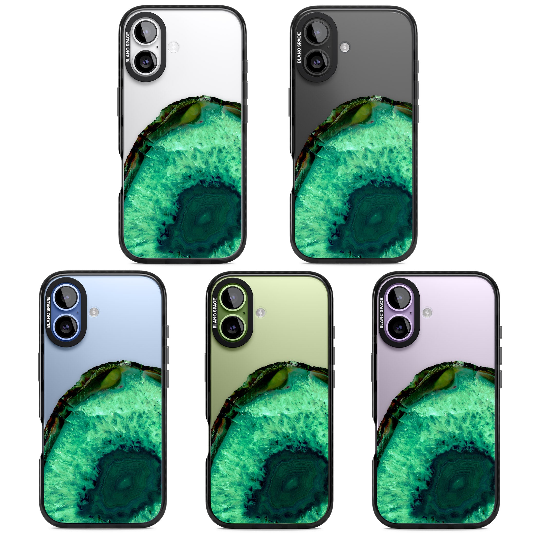 Emerald Geode iPhone 17 Impact Black Phone Case APT Impact Protection