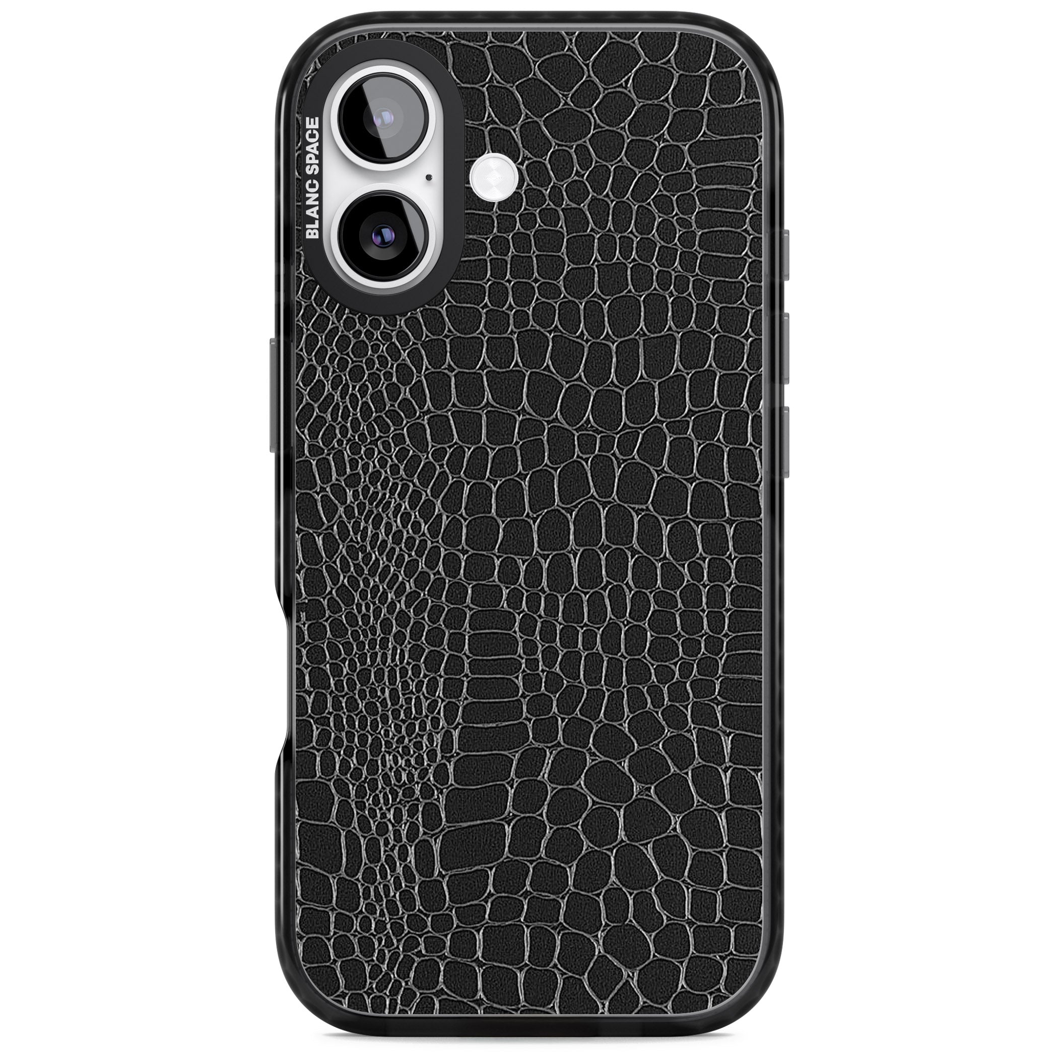Black Snakeskin iPhone 17 Impact Black Phone Case