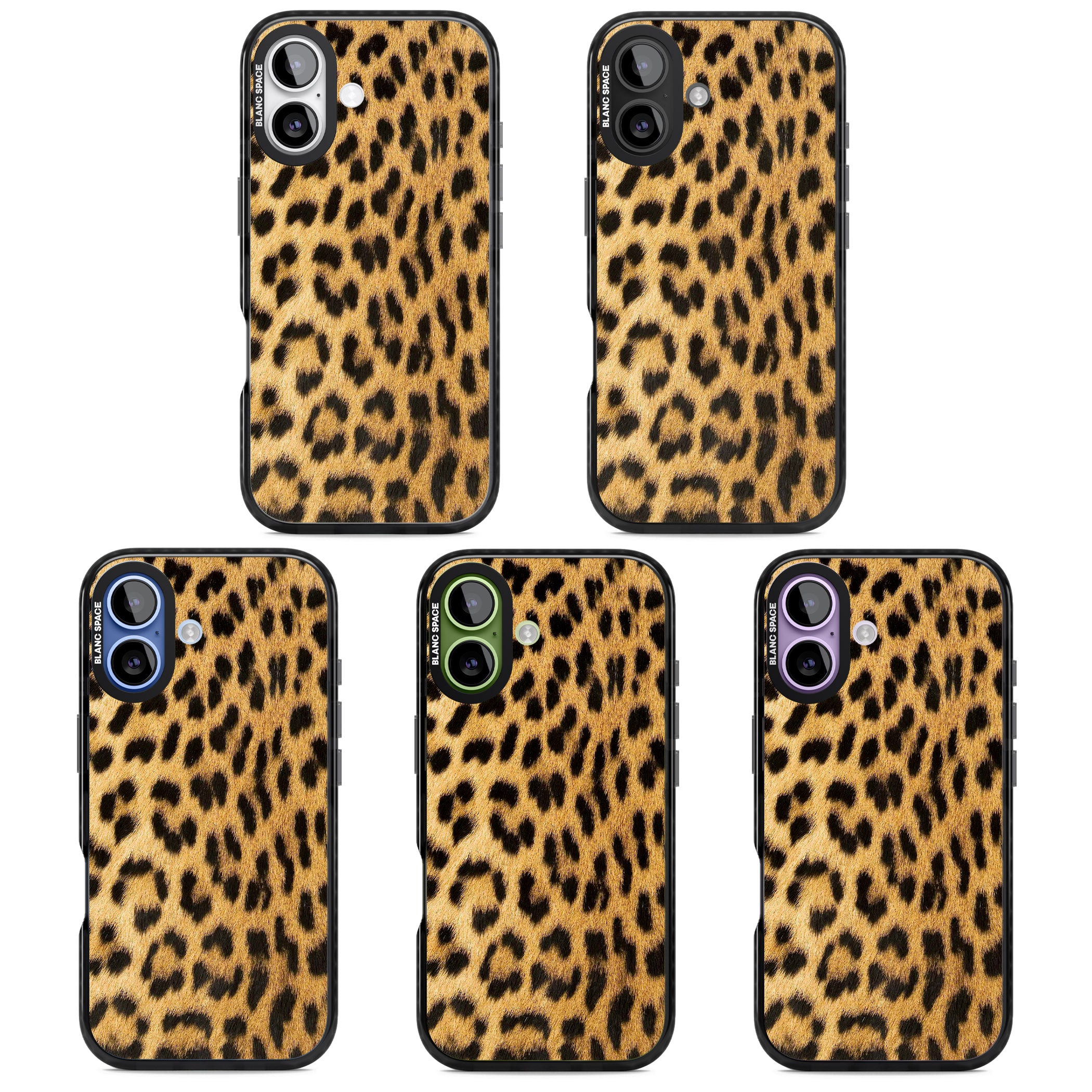 Designer Fashion Gold Leopard Print iPhone 17 Impact Black Phone Case APT Impact Protection