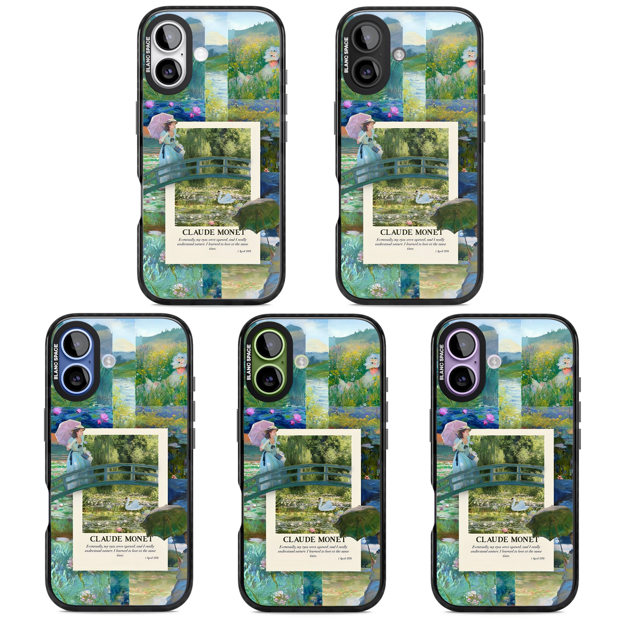 Monet Gardens iPhone 17 Impact Black Phone Case APT Impact Protection